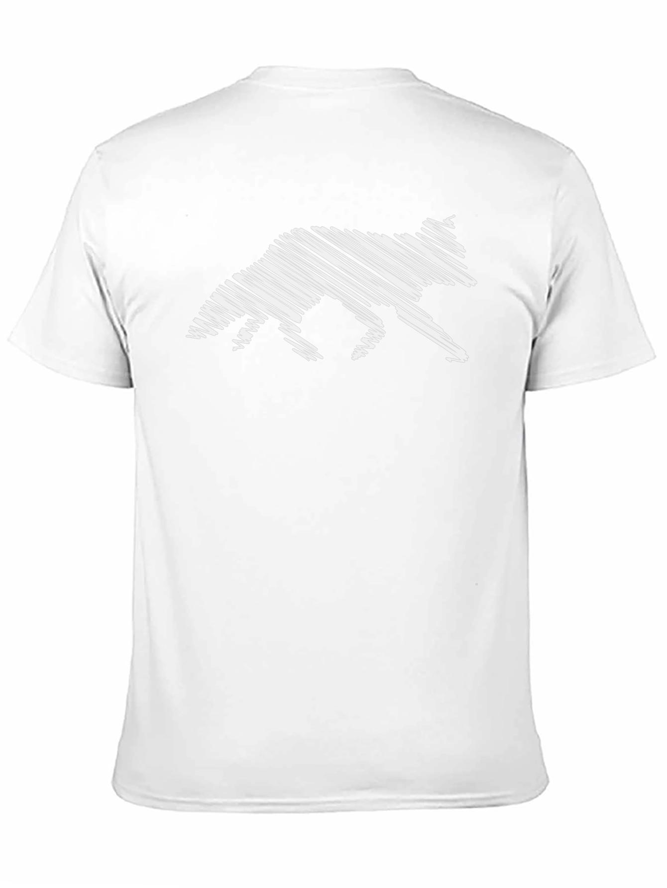 Abstract Fox Graphic Tee - Black Cotton T-Shirt