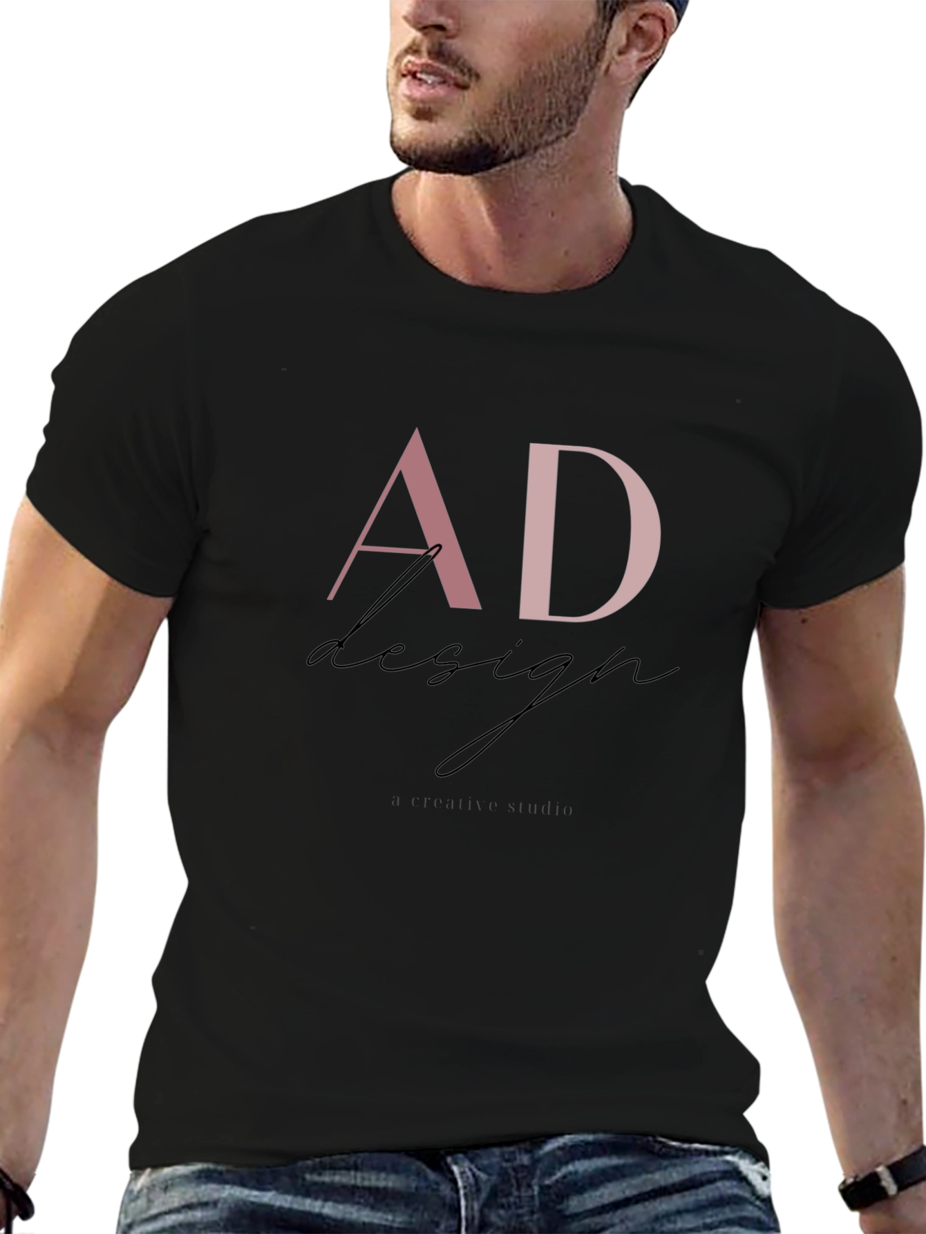 AD Design Studio Black Graphic T-Shirt