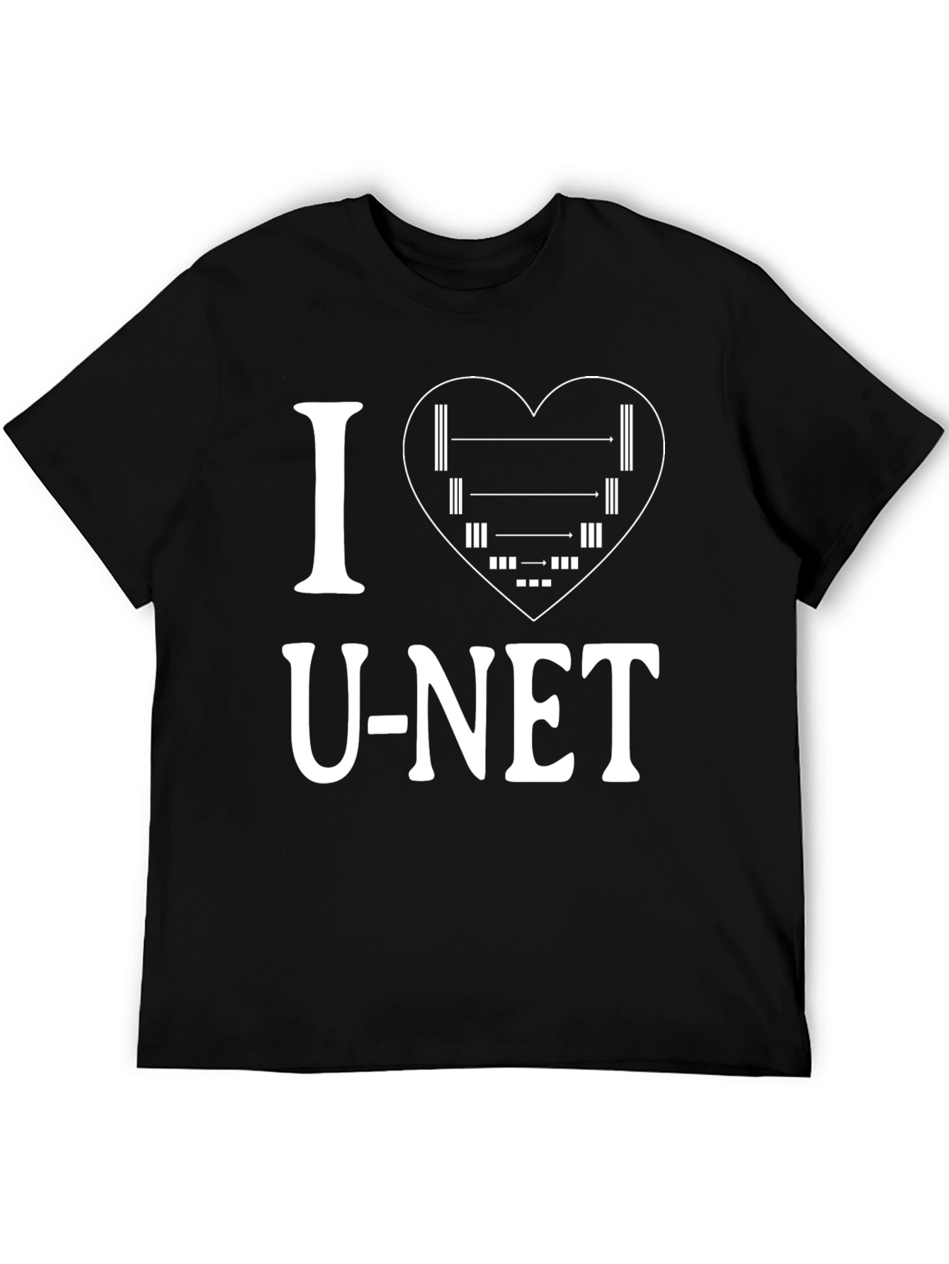 I Heart U-Net Black T-Shirt