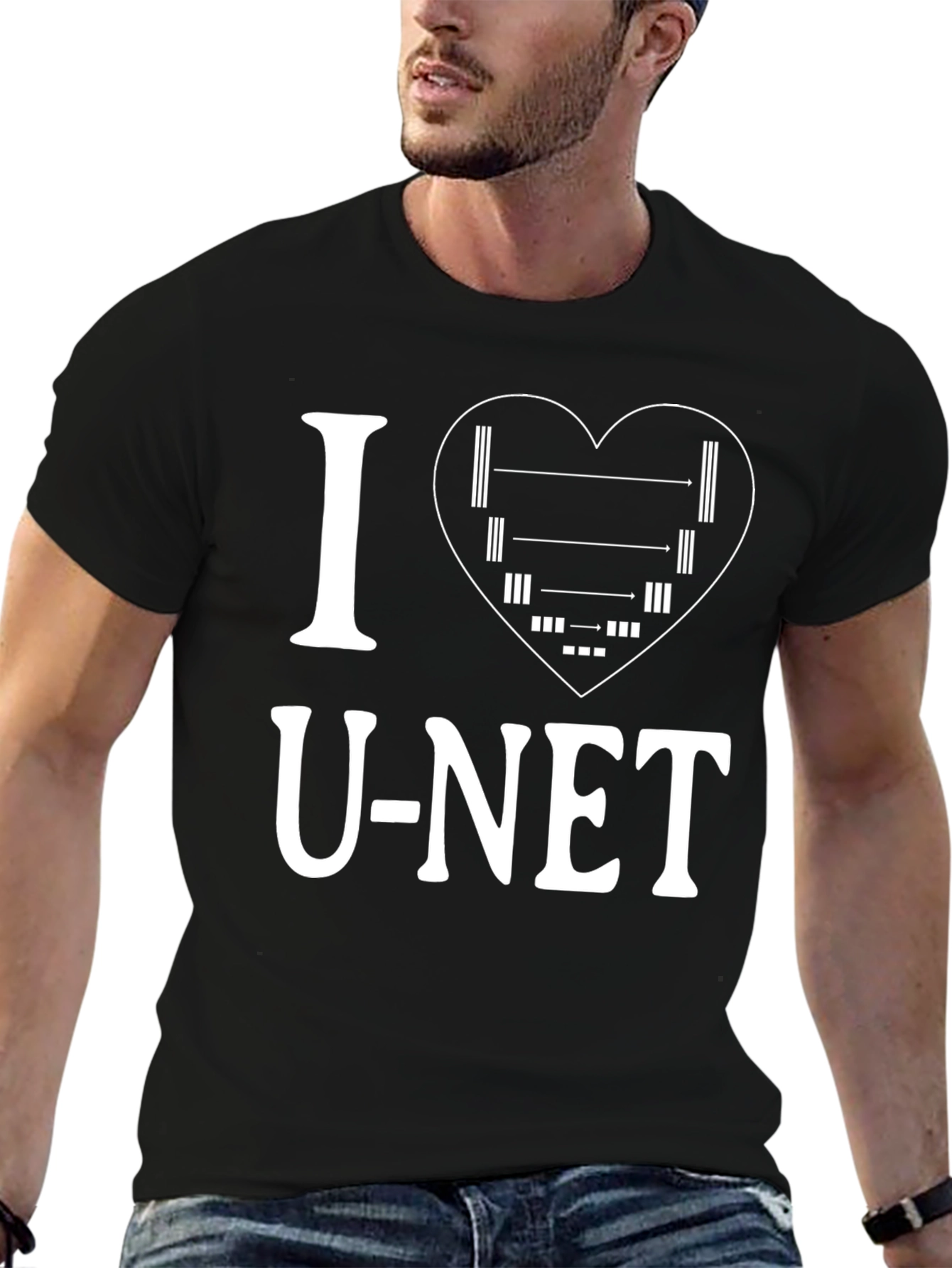 I Heart U-Net Black T-Shirt