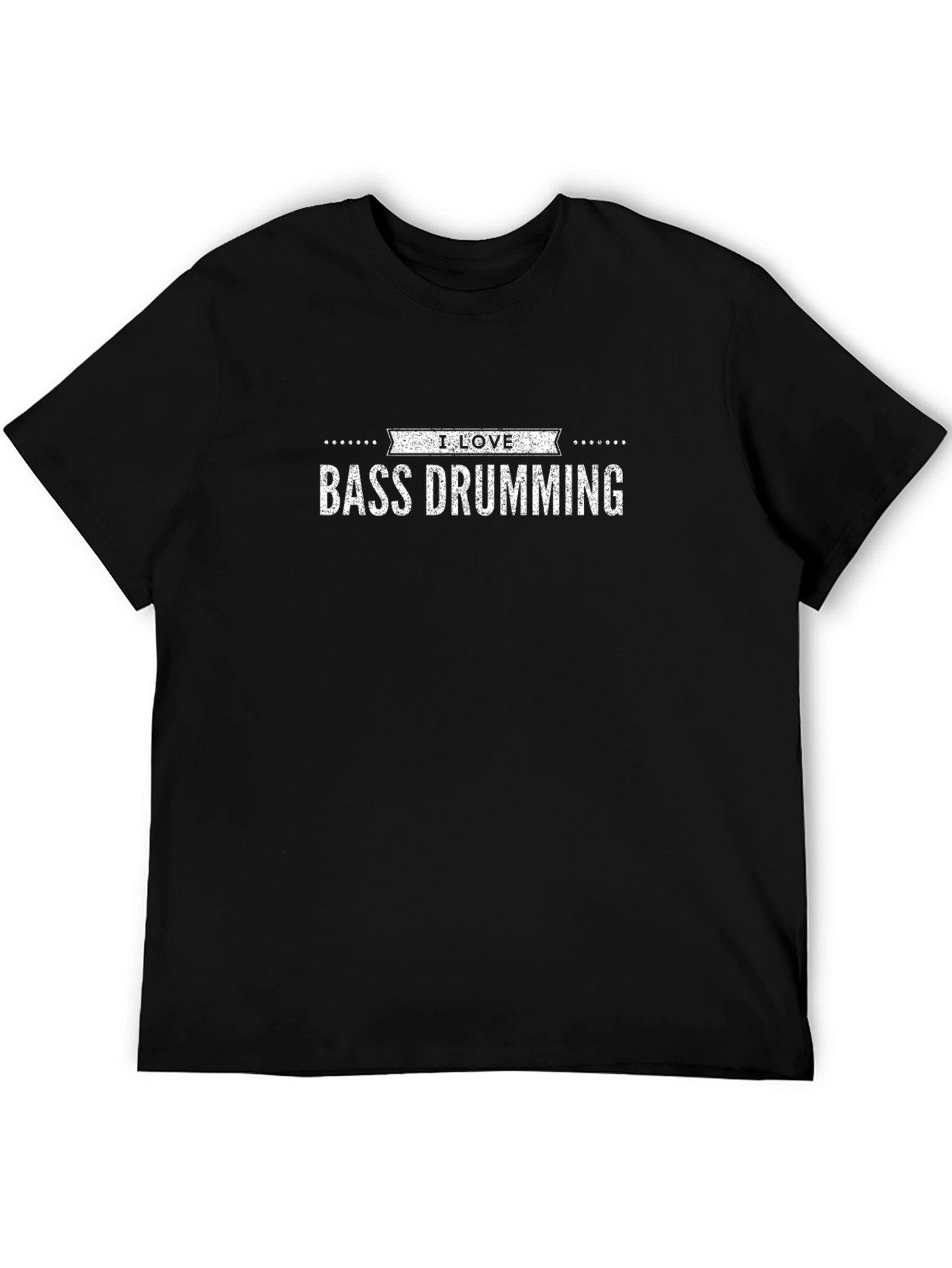 I Love Bass Drumming Black T-Shirt
