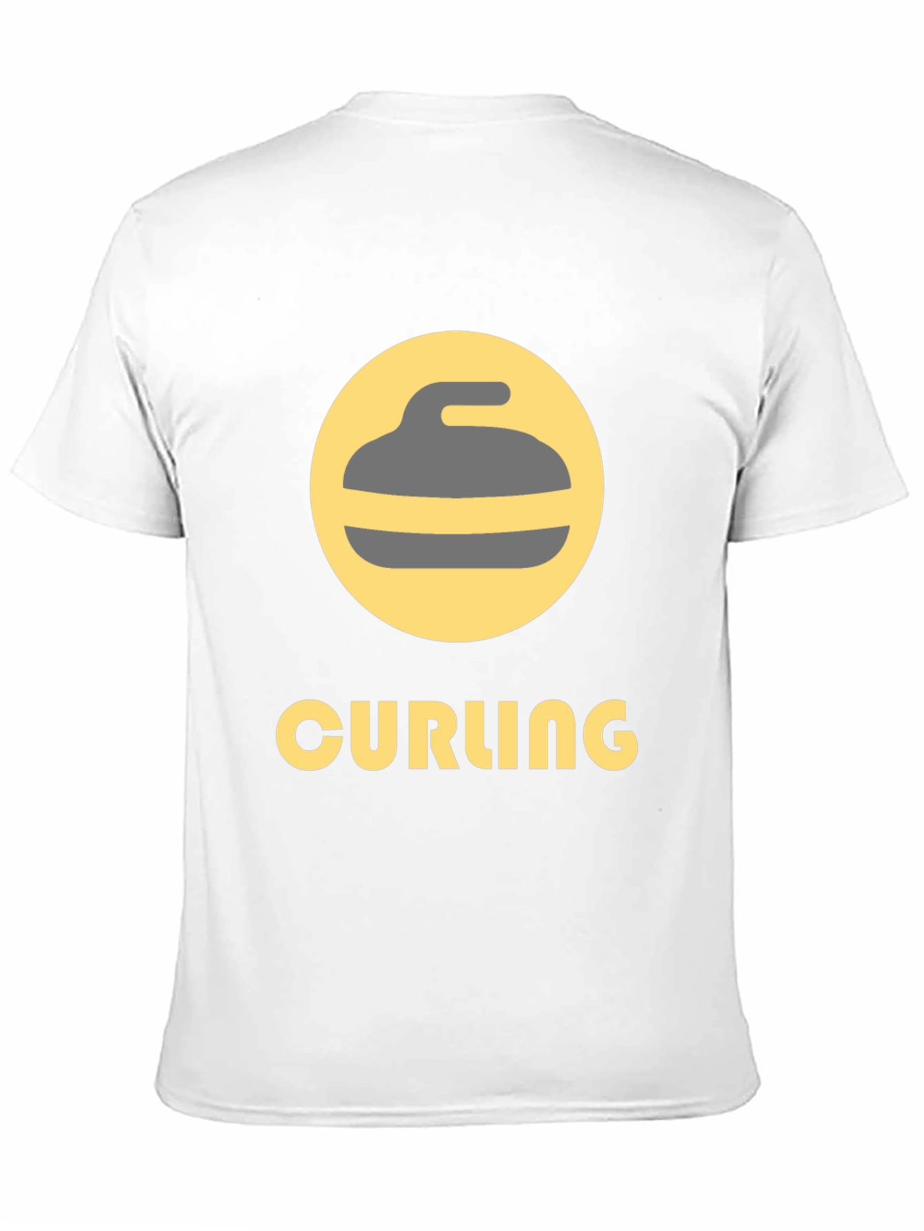 Curling Sport Graphic Tee - Black Cotton T-Shirt