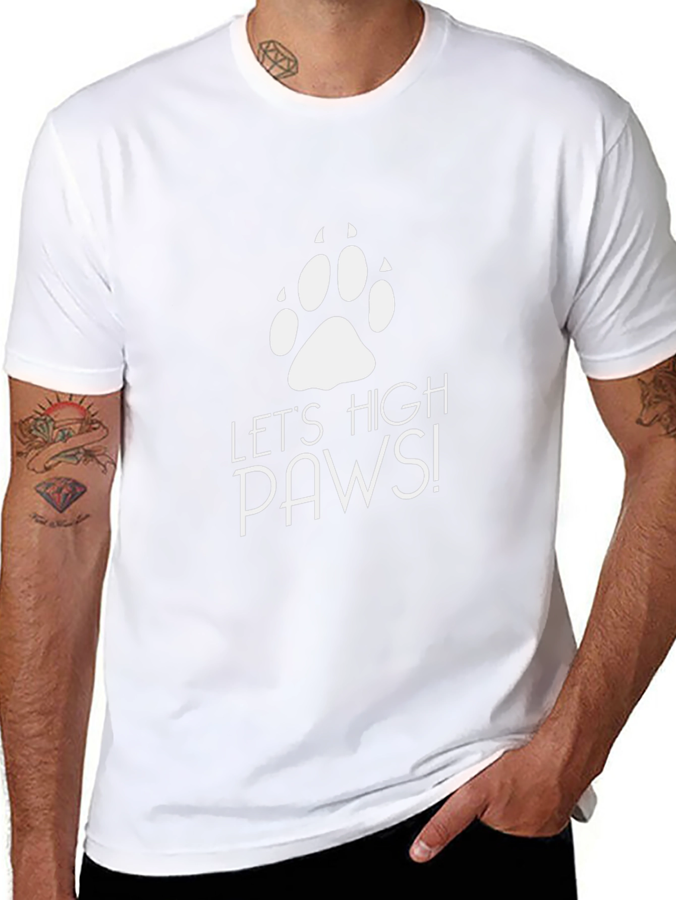 Let’s High Paws T-Shirt – Funny Dog Lover Graphic Tee