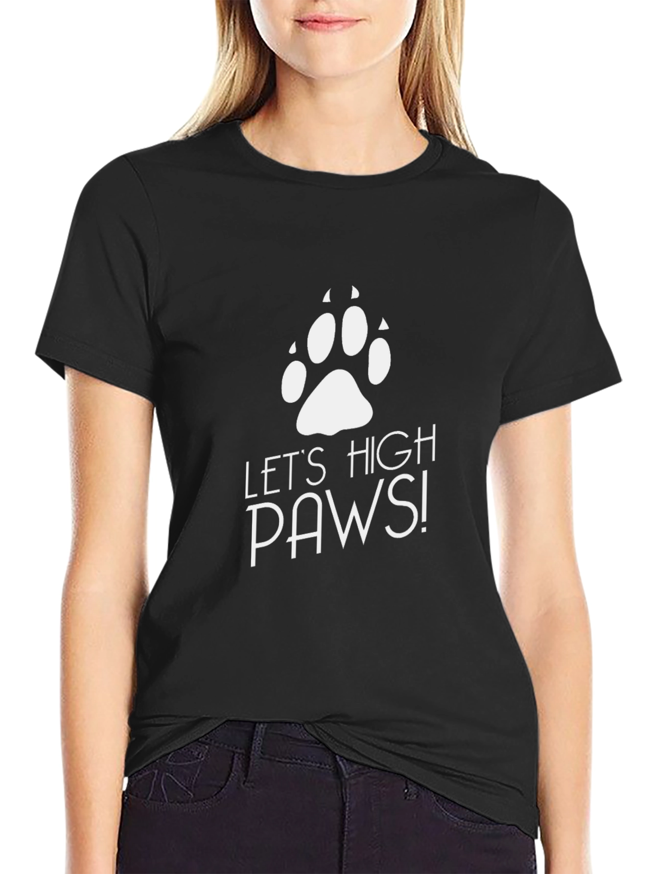 Let’s High Paws T-Shirt – Funny Dog Lover Graphic Tee