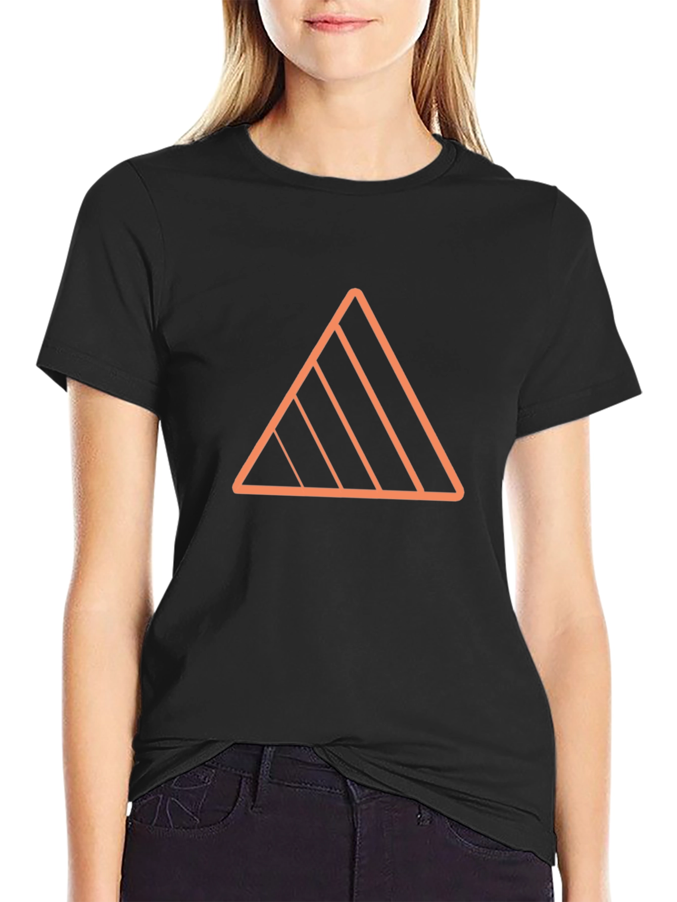 Geometric Triangle Graphic Tee - Modern Casual Style