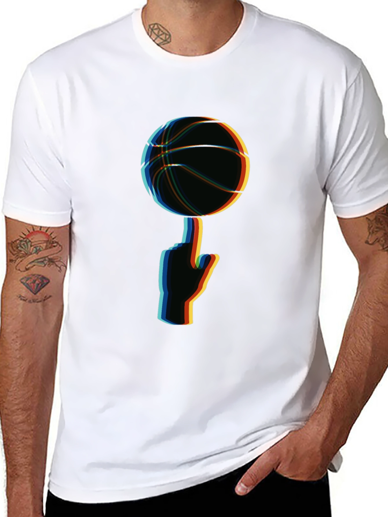 Basketball Finger Spin Graphic T-Shirt