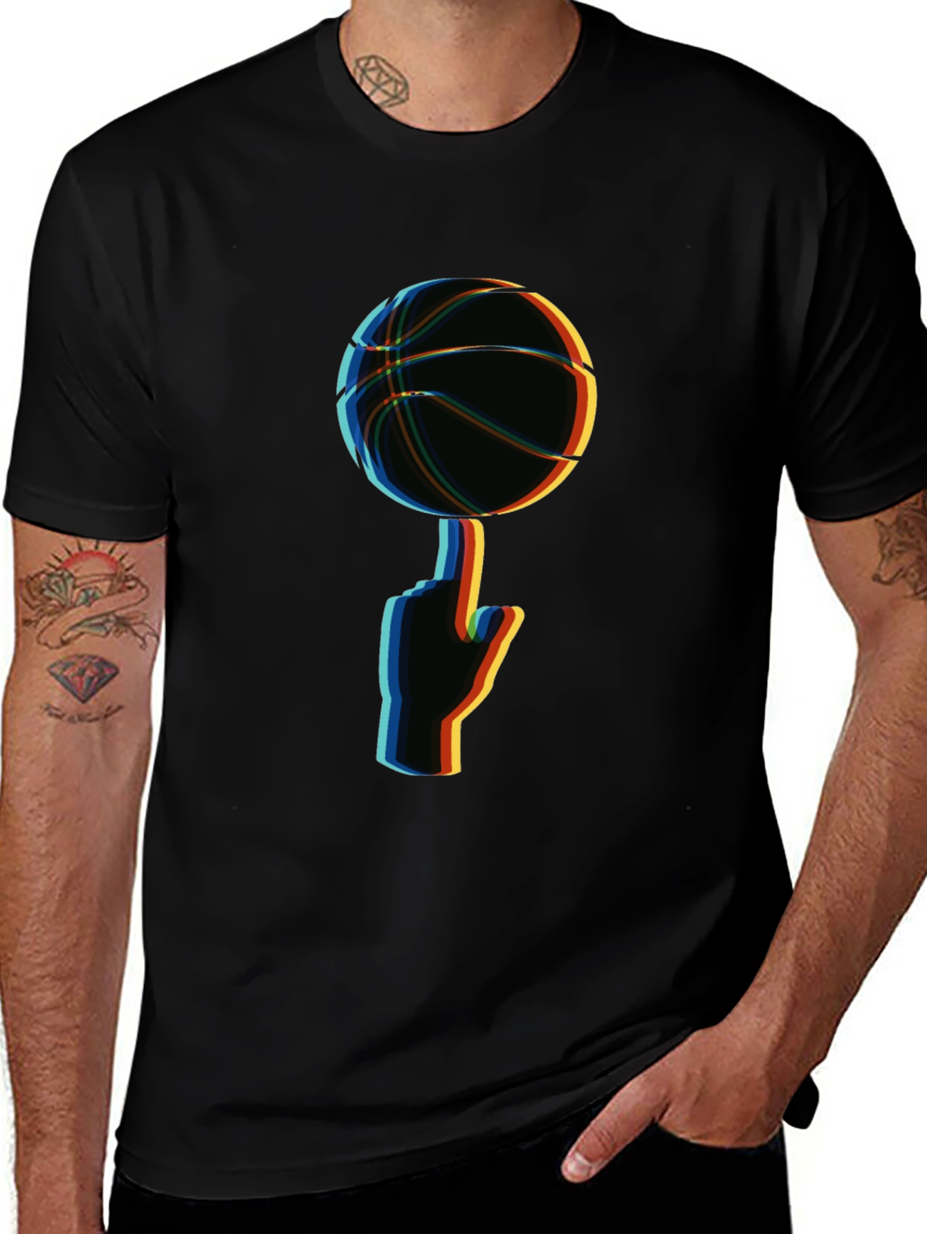 Basketball Finger Spin Graphic T-Shirt
