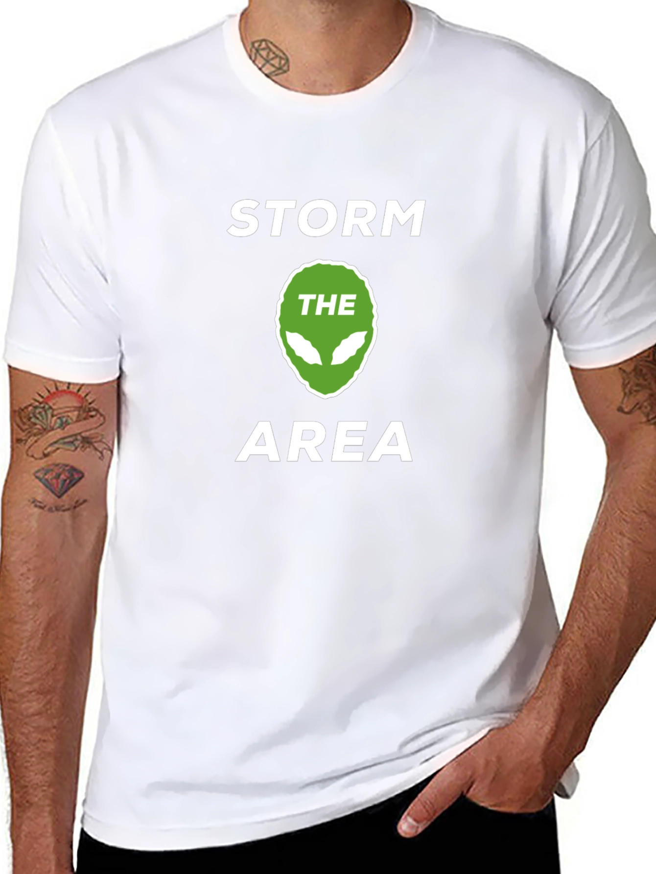 Storm The Area Alien Graphic T-Shirt