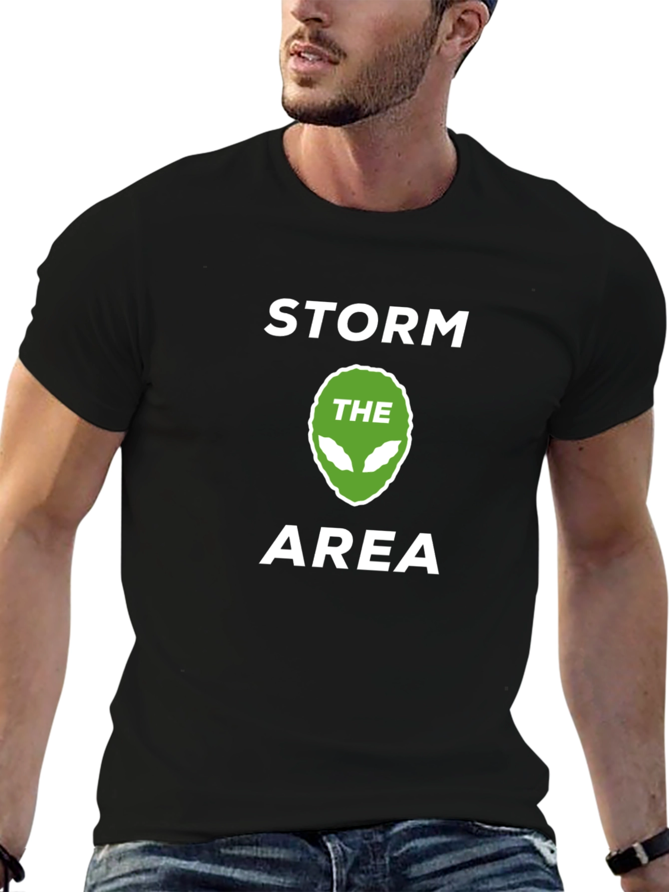 Storm The Area Alien Graphic T-Shirt