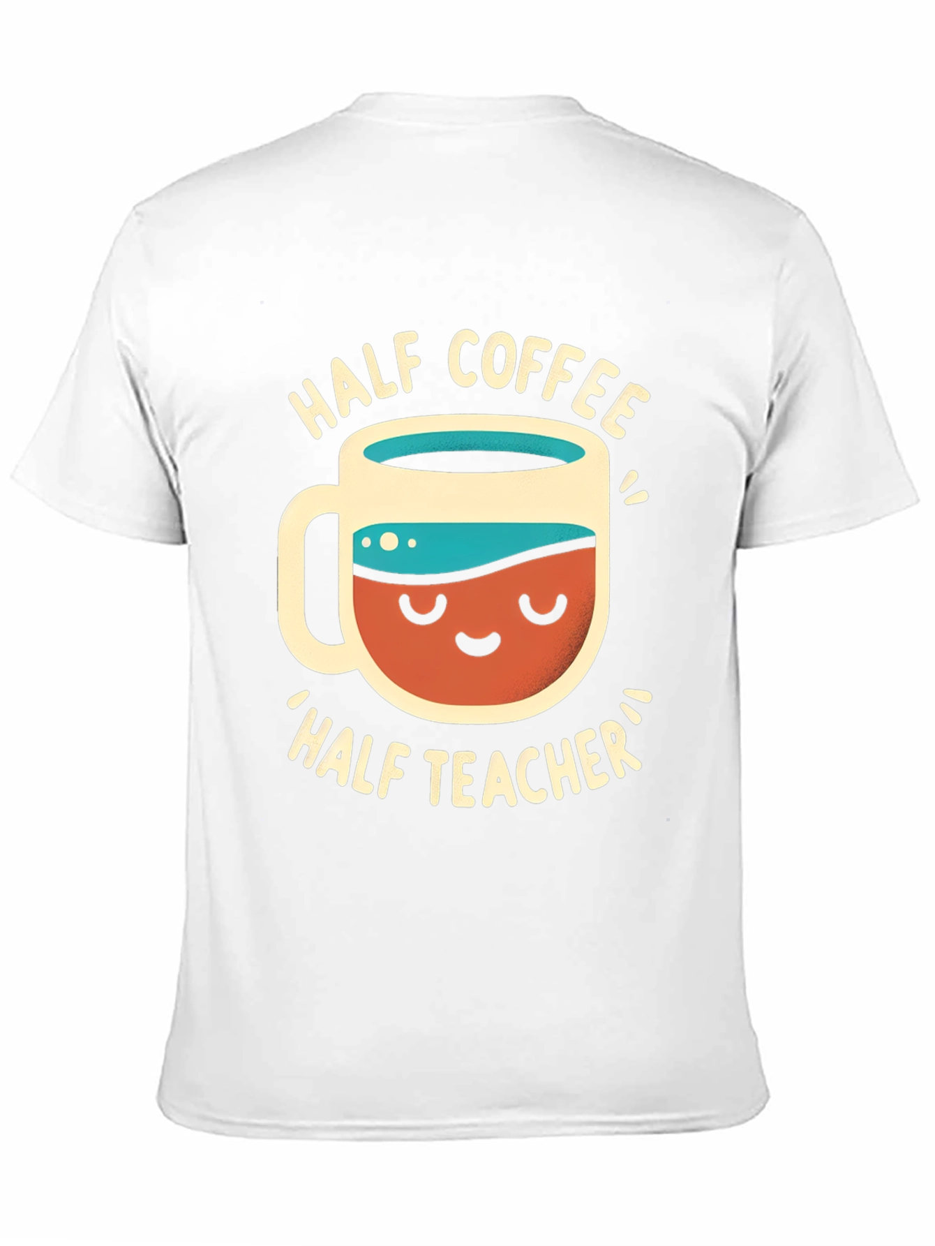 Half Coffee Half Teacher Graphic T-Shirt