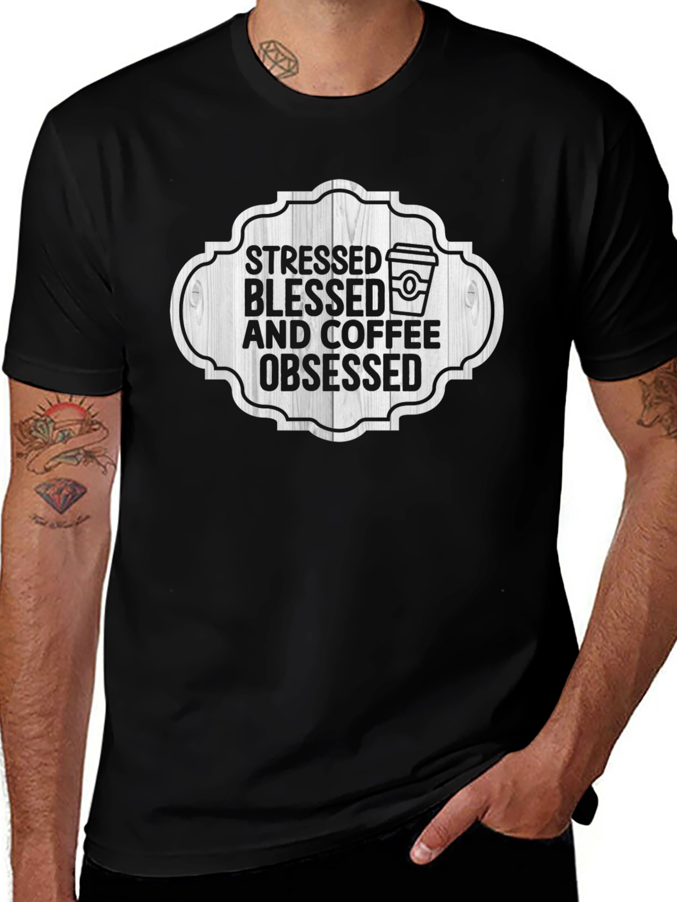 Stressed Blessed Coffee Obsessed T-Shirt