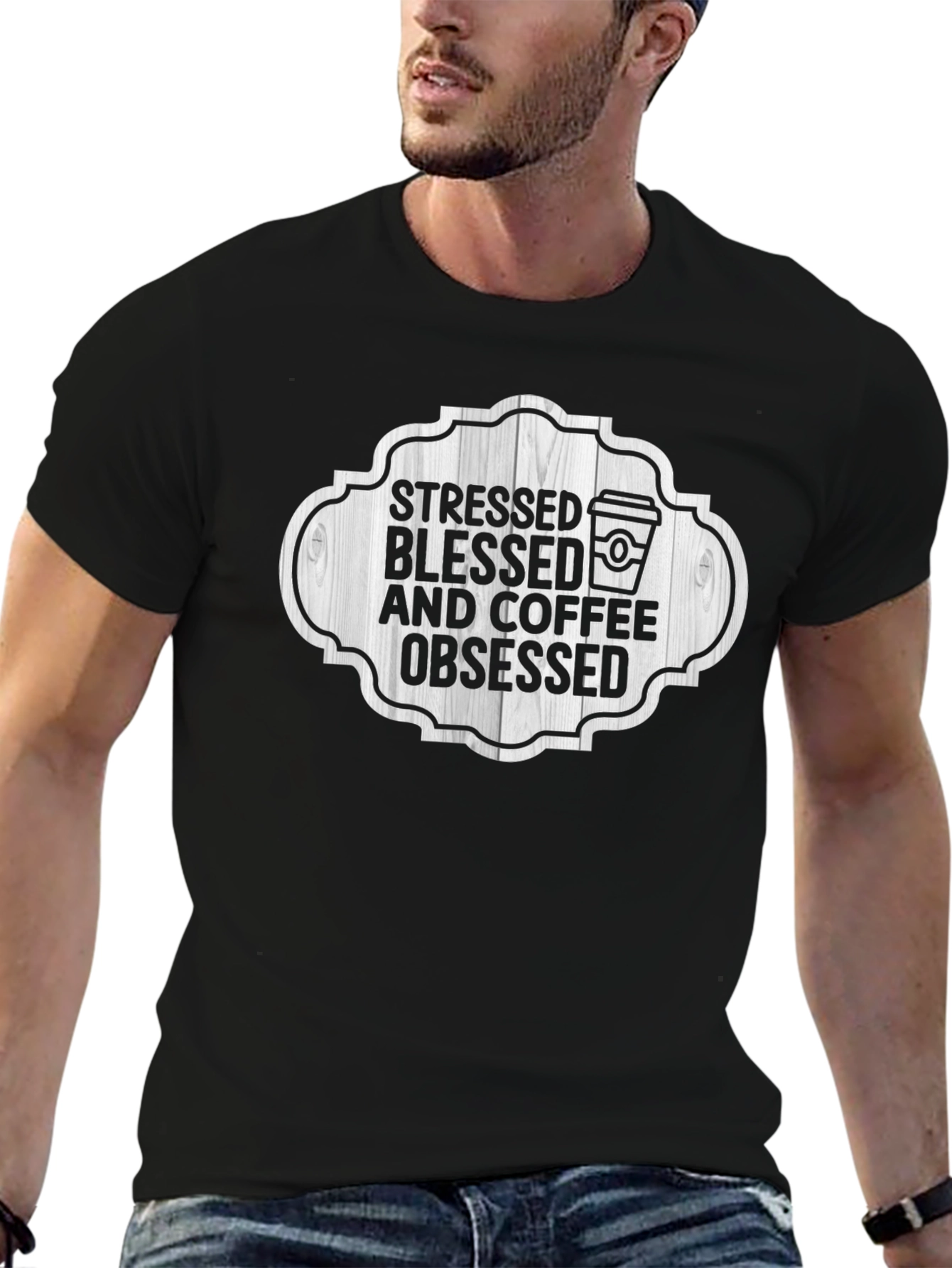 Stressed Blessed Coffee Obsessed T-Shirt