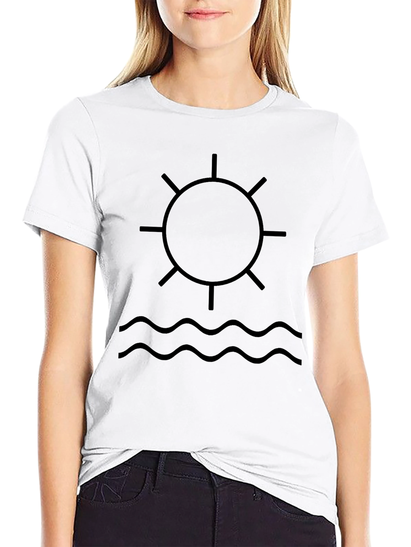 Sun & Waves Graphic Tee - Casual Comfort