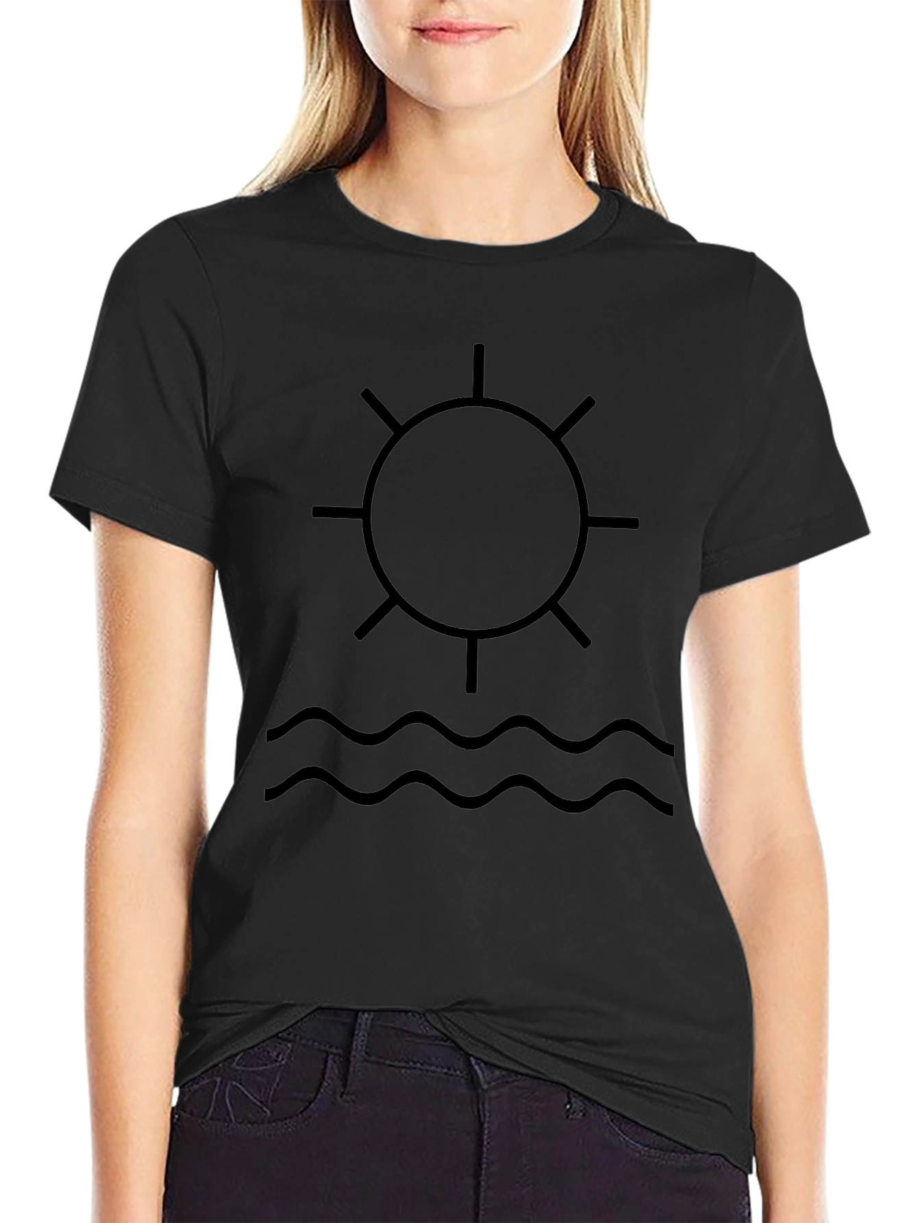 Sun & Waves Graphic Tee - Casual Comfort