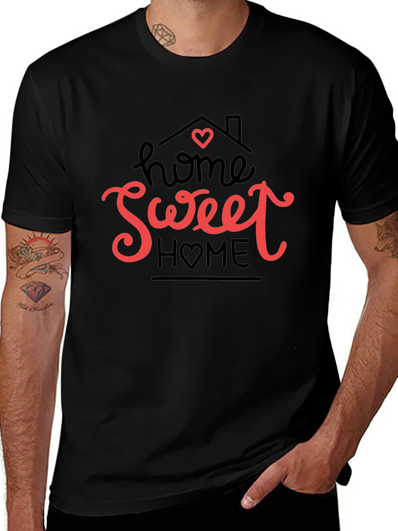 Home Sweet Home Graphic Tee - Black