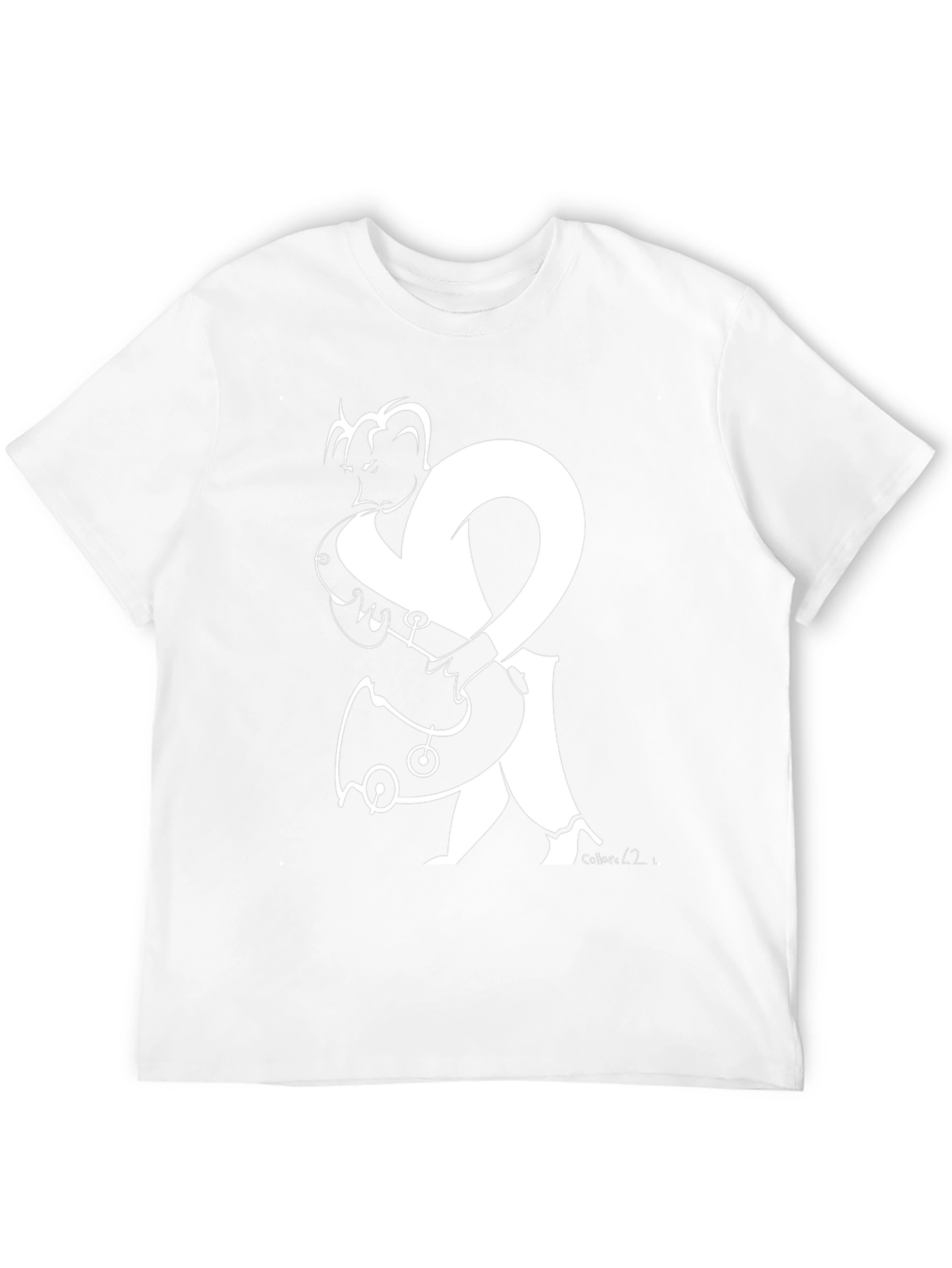 Abstract Musician Graphic Tee - Black Cotton