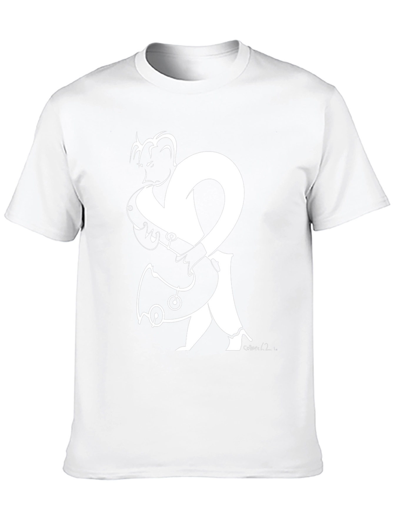 Abstract Musician Graphic Tee - Black Cotton