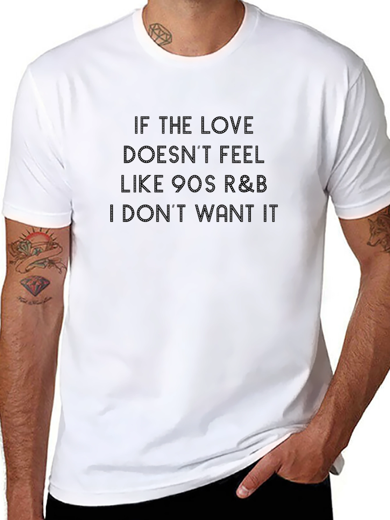 90s R&B Music Lovers Black T-Shirt