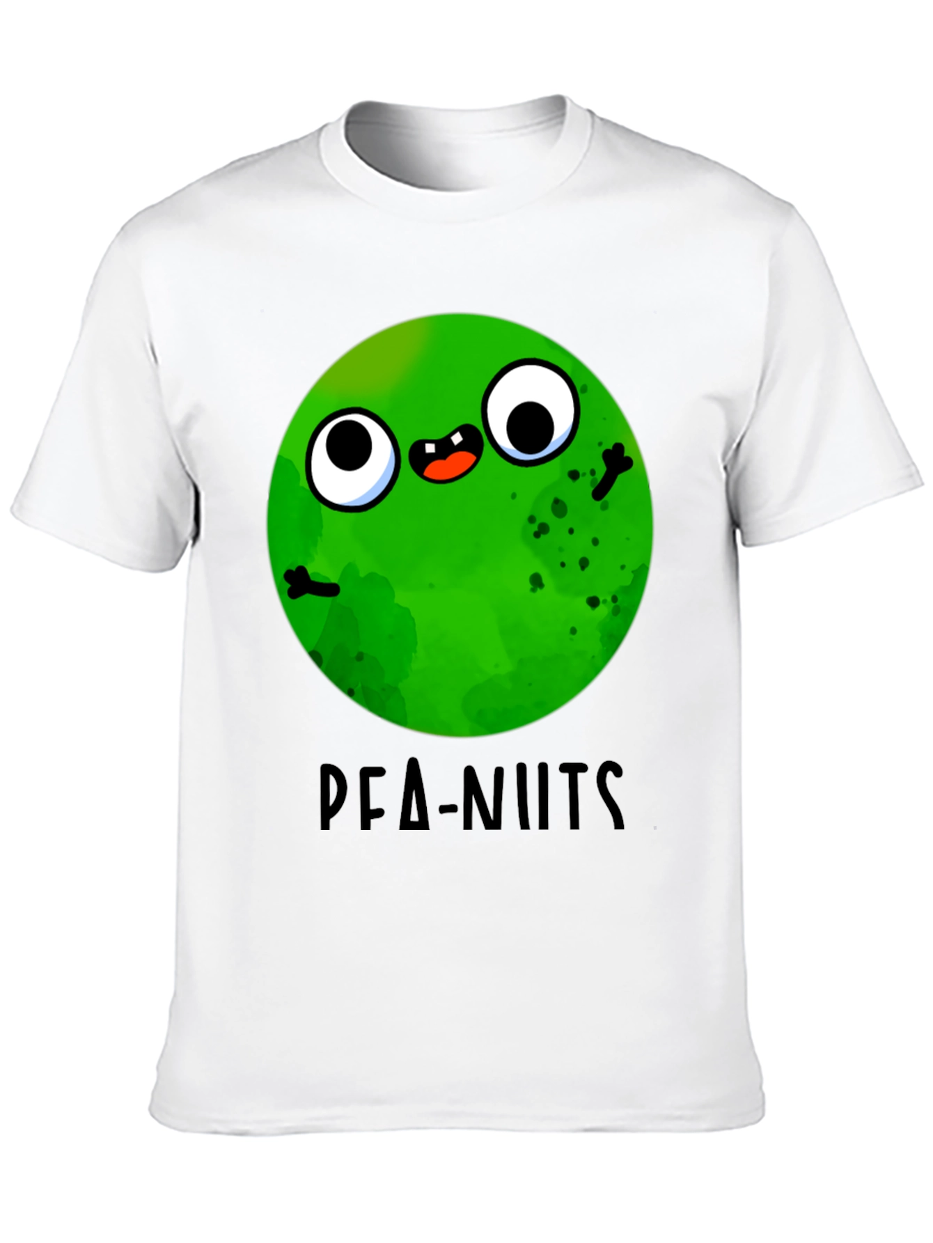 Funny Pea-nuts Graphic T-Shirt - Unisex Black Tee