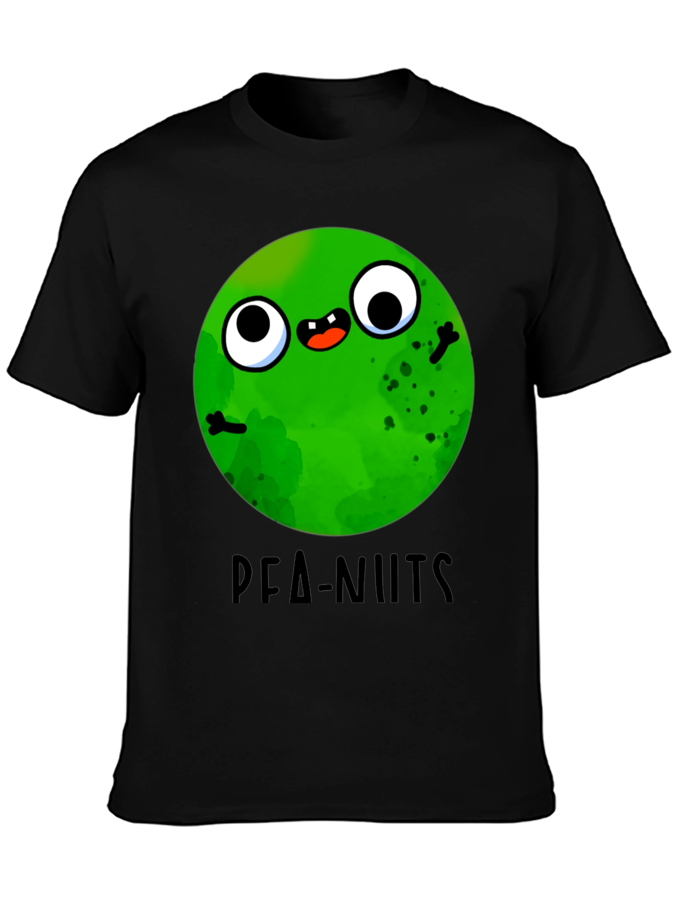 Funny Pea-nuts Graphic T-Shirt - Unisex Black Tee