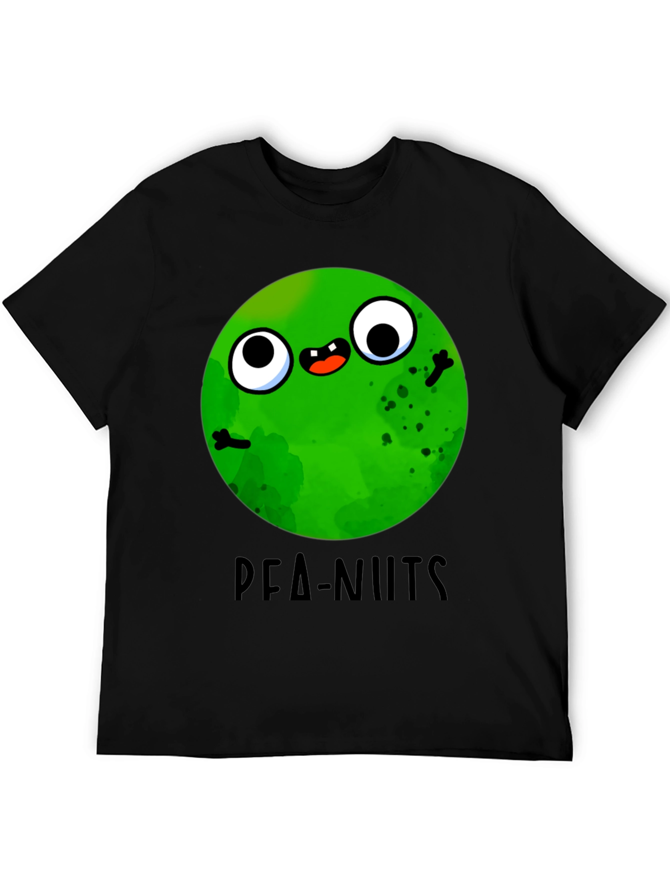 Funny Pea-nuts Graphic T-Shirt - Unisex Black Tee