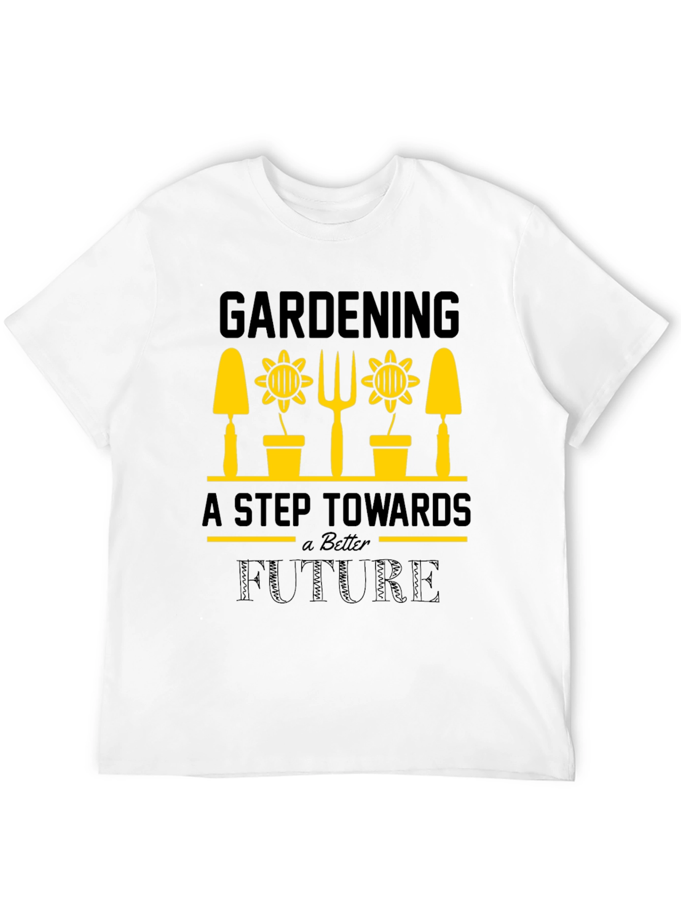 Gardening Future T-Shirt - Black Cotton Tee