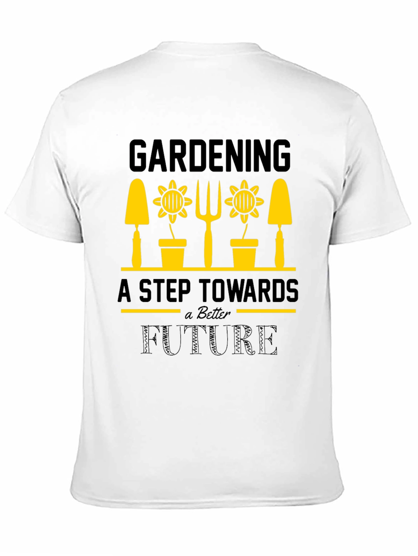Gardening Future T-Shirt - Black Cotton Tee