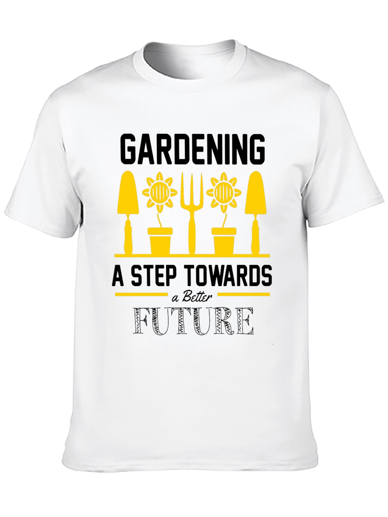 Gardening Future T-Shirt - Black Cotton Tee