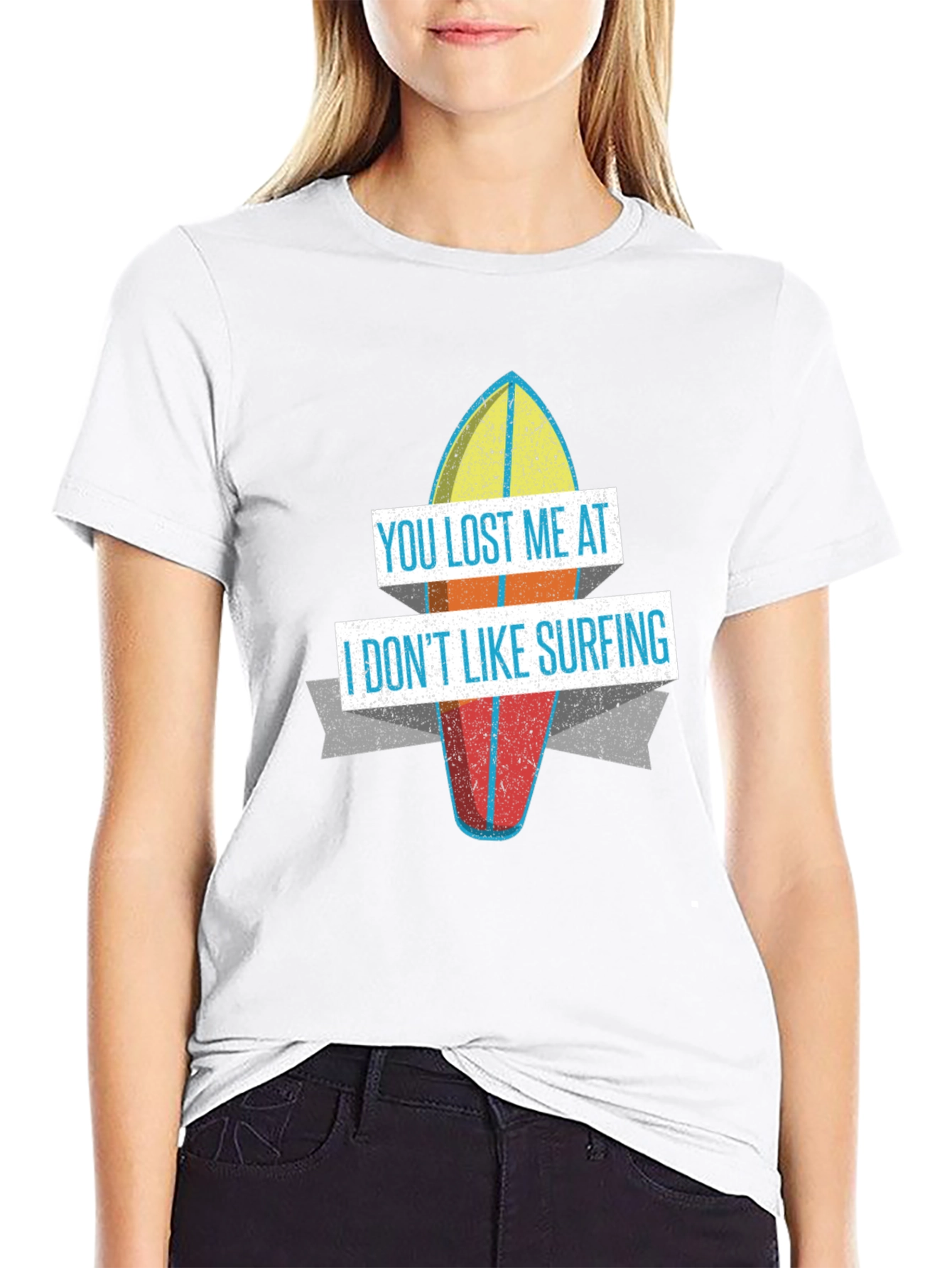 Funny You Lost Me at Surfing Graphic T-Shirt