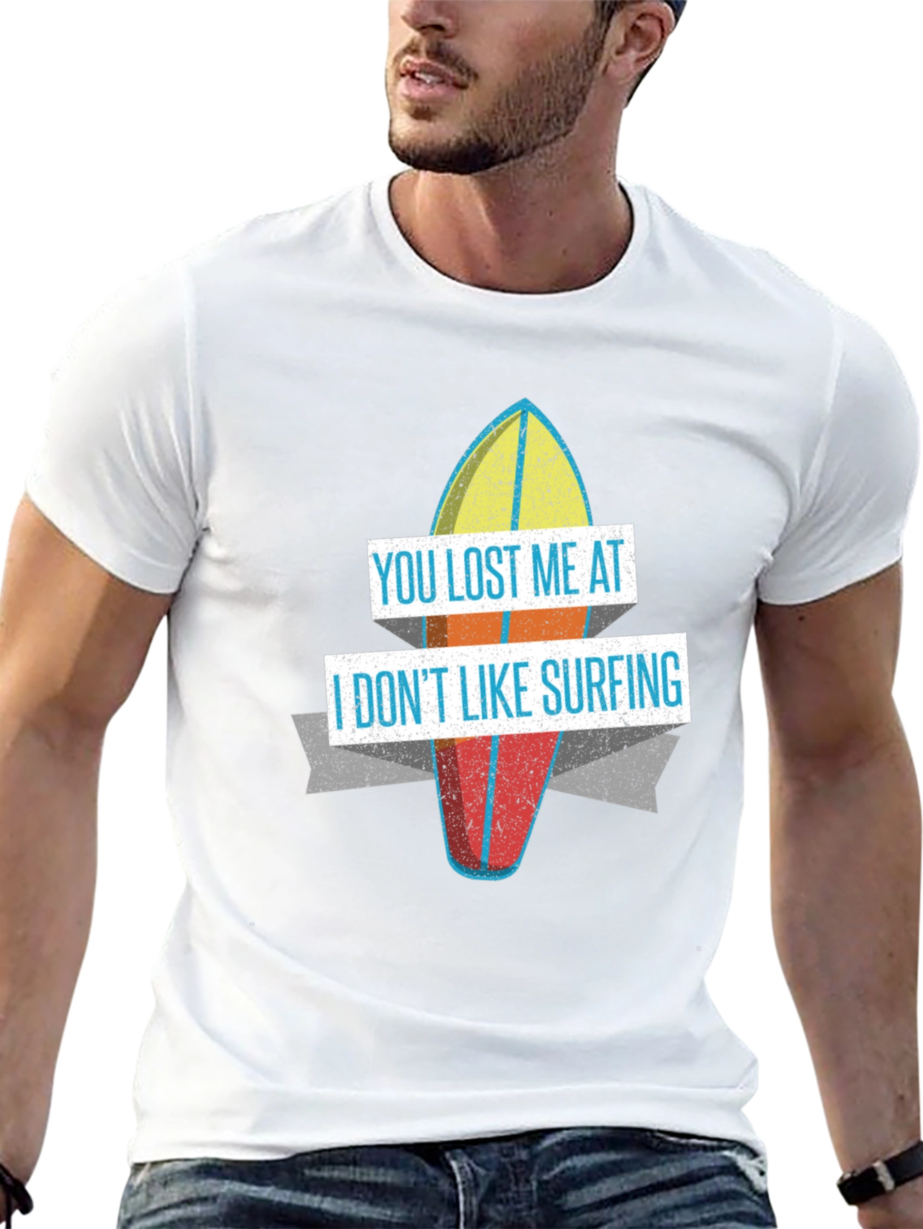 Funny You Lost Me at Surfing Graphic T-Shirt