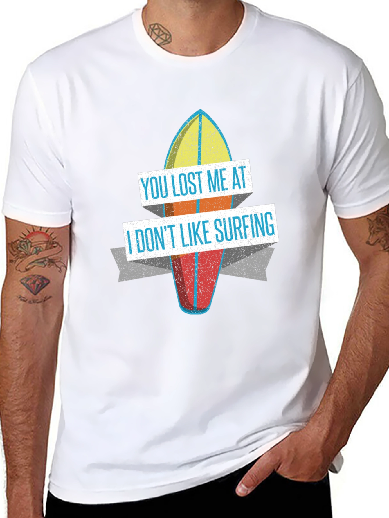 Funny You Lost Me at Surfing Graphic T-Shirt