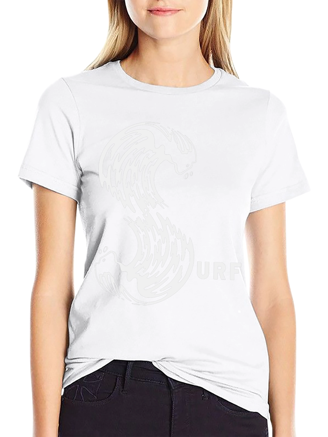 Surf Wave Graphic Tee - Black