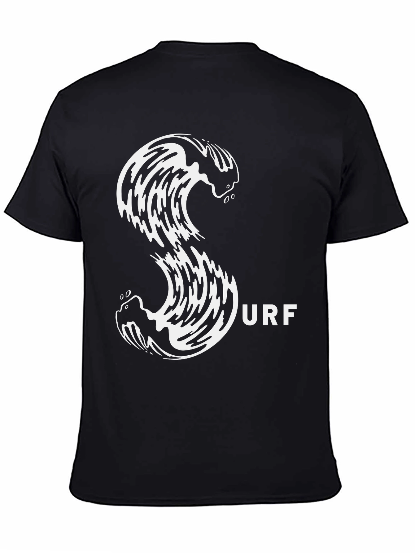 Surf Wave Graphic Tee - Black