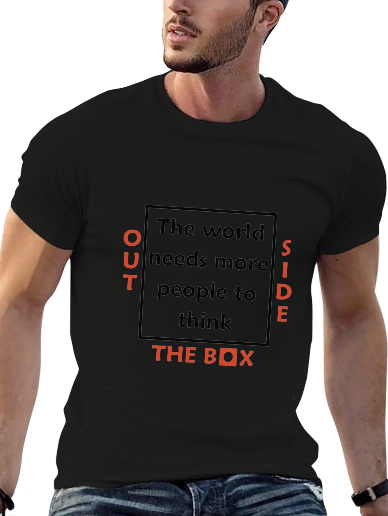 Think Outside the Box Black T-Shirt