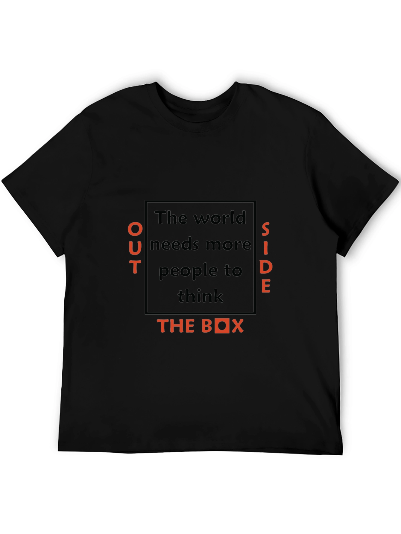 Think Outside the Box Black T-Shirt