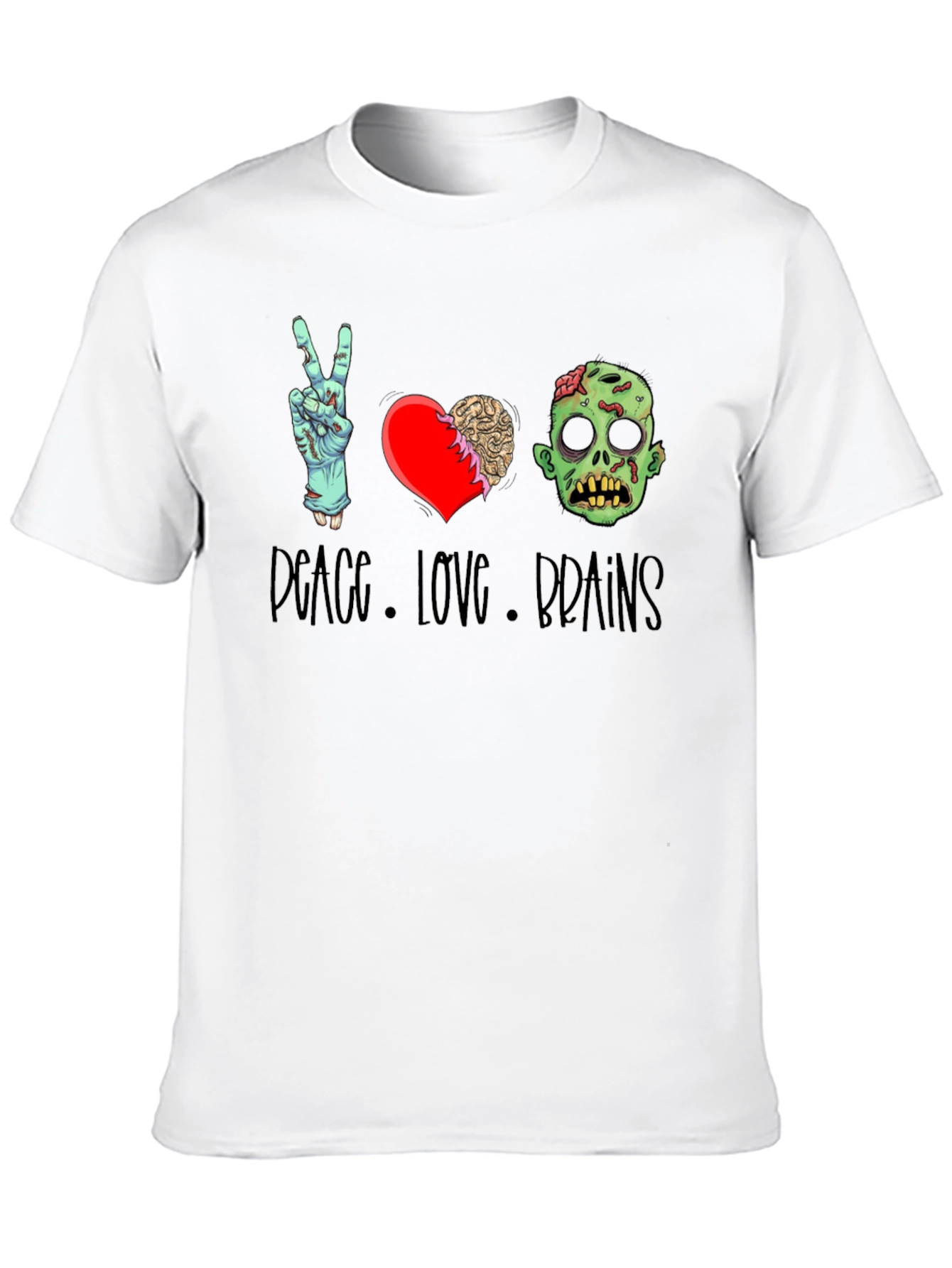 Peace Love Brains Graphic Tee