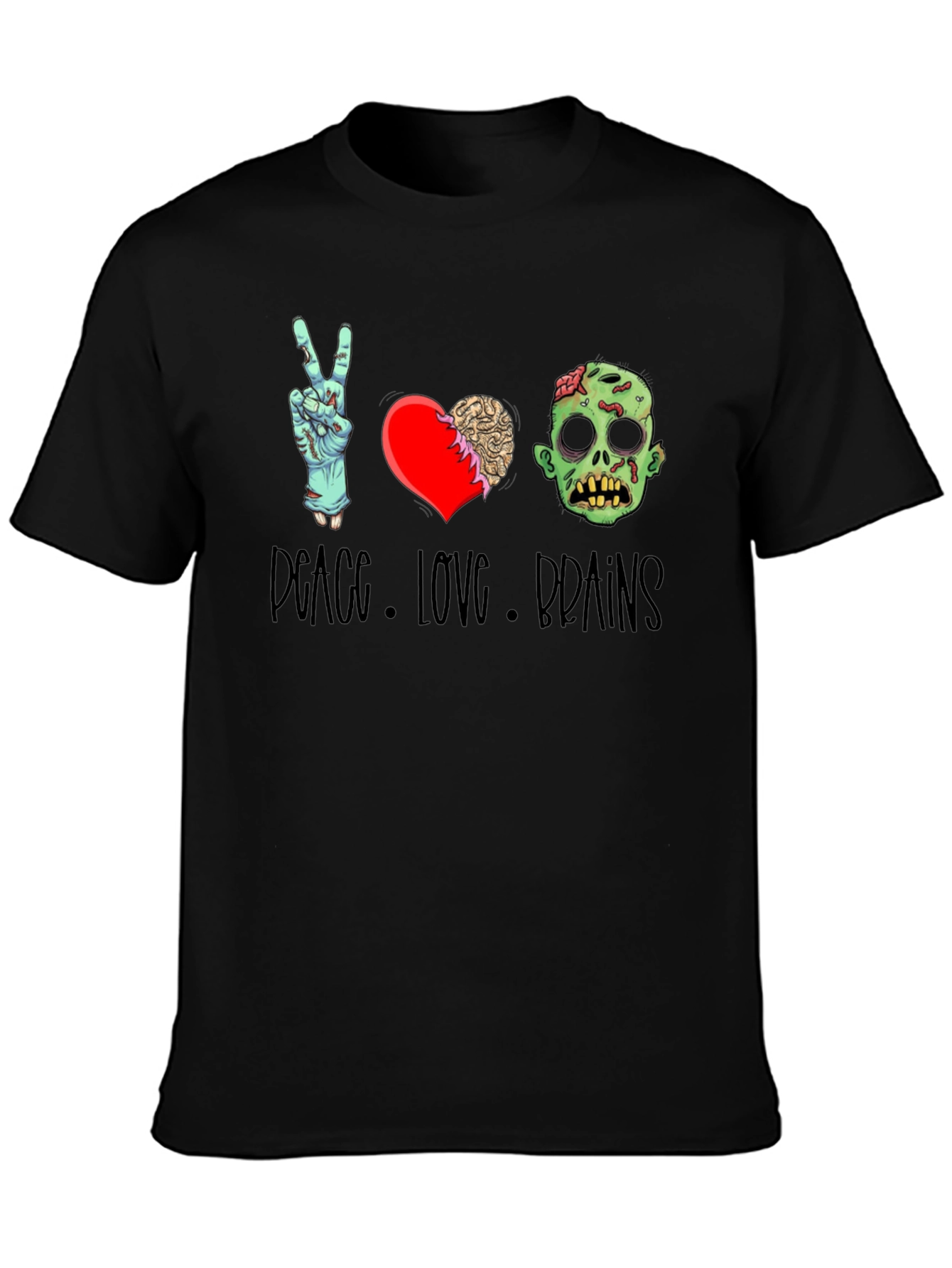 Peace Love Brains Graphic Tee