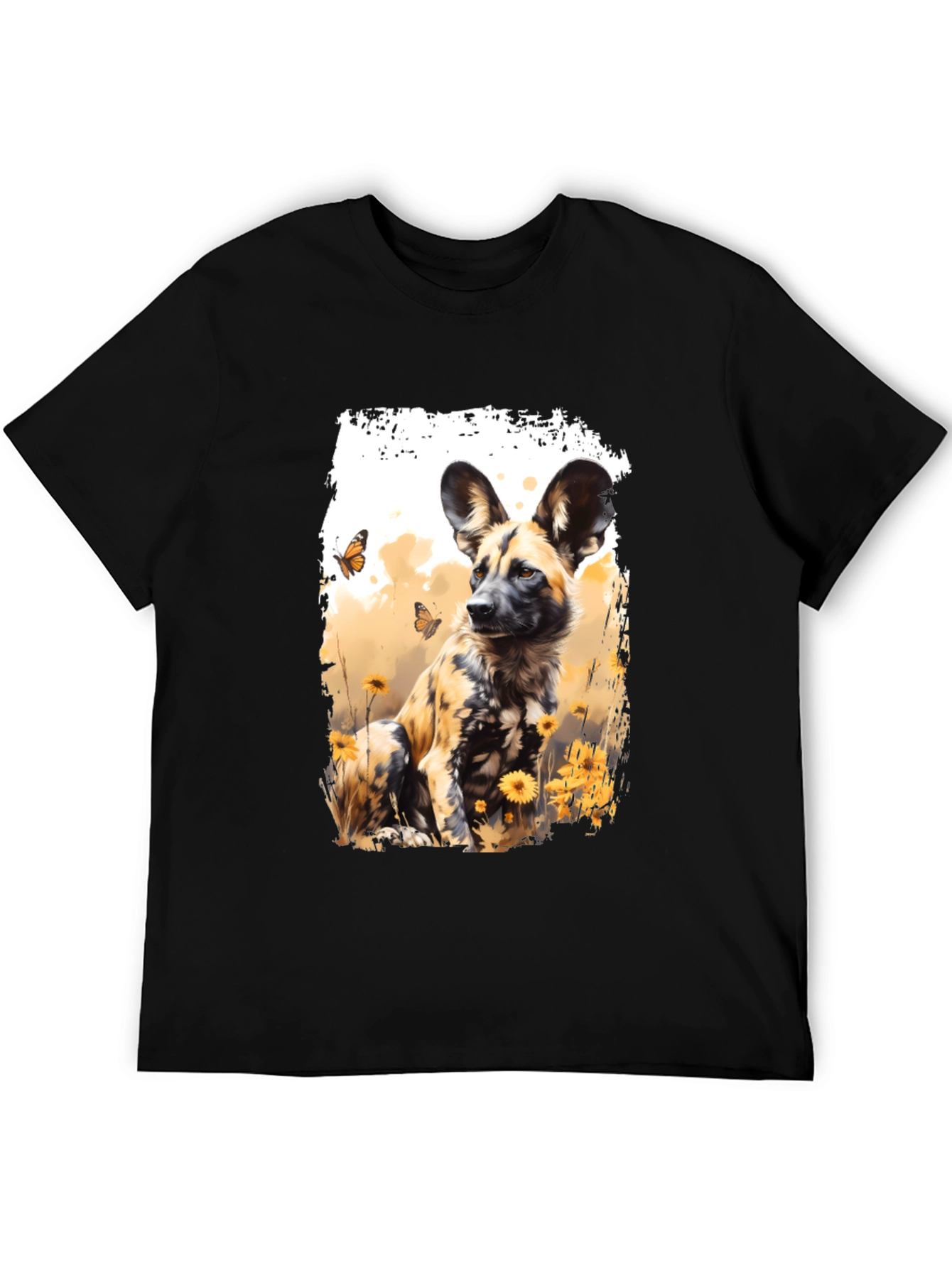 African Painted Dog Art T-Shirt – Wildlife Graphic Tee Gift