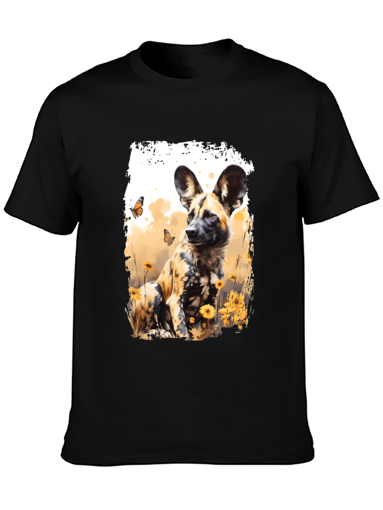 African Painted Dog Art T-Shirt – Wildlife Graphic Tee Gift