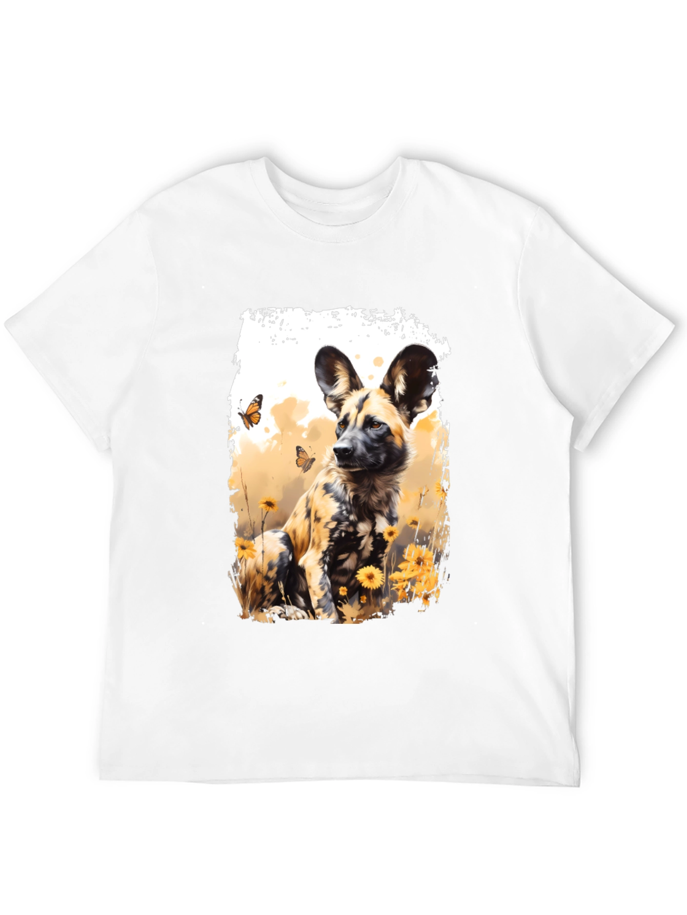 African Painted Dog Art T-Shirt – Wildlife Graphic Tee Gift