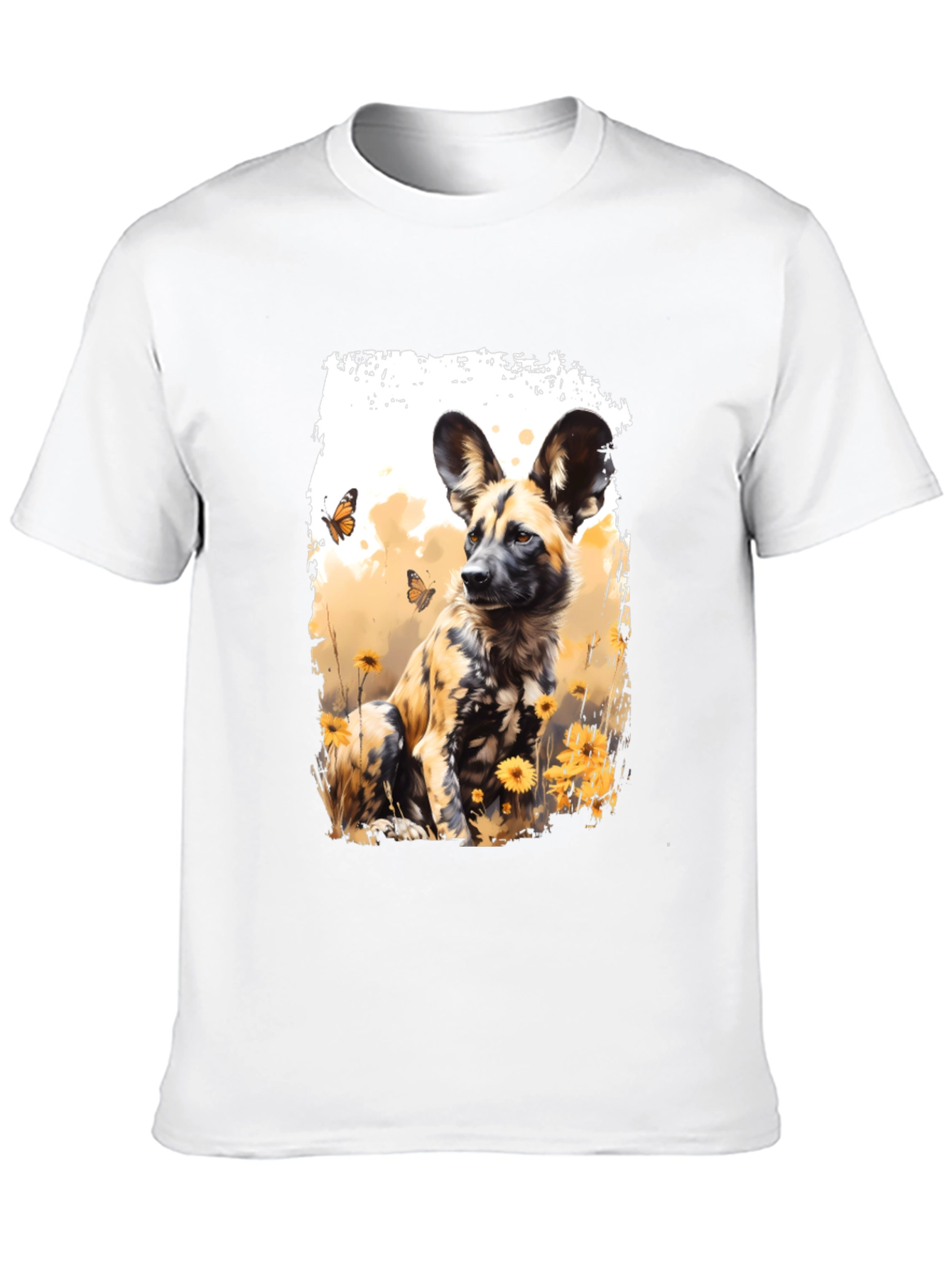 African Painted Dog Art T-Shirt – Wildlife Graphic Tee Gift