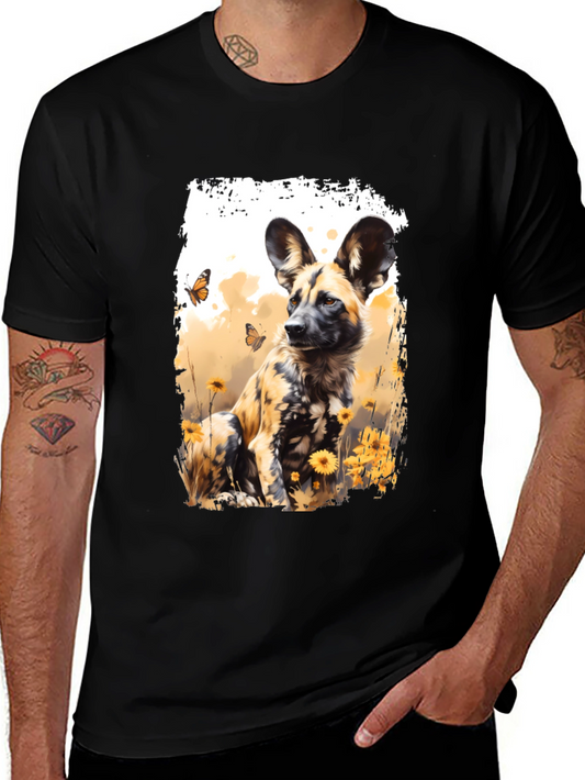 African Painted Dog Art T-Shirt – Wildlife Graphic Tee Gift