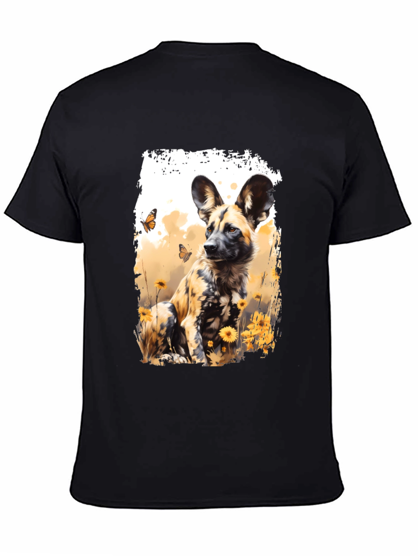 African Painted Dog Art T-Shirt – Wildlife Graphic Tee Gift