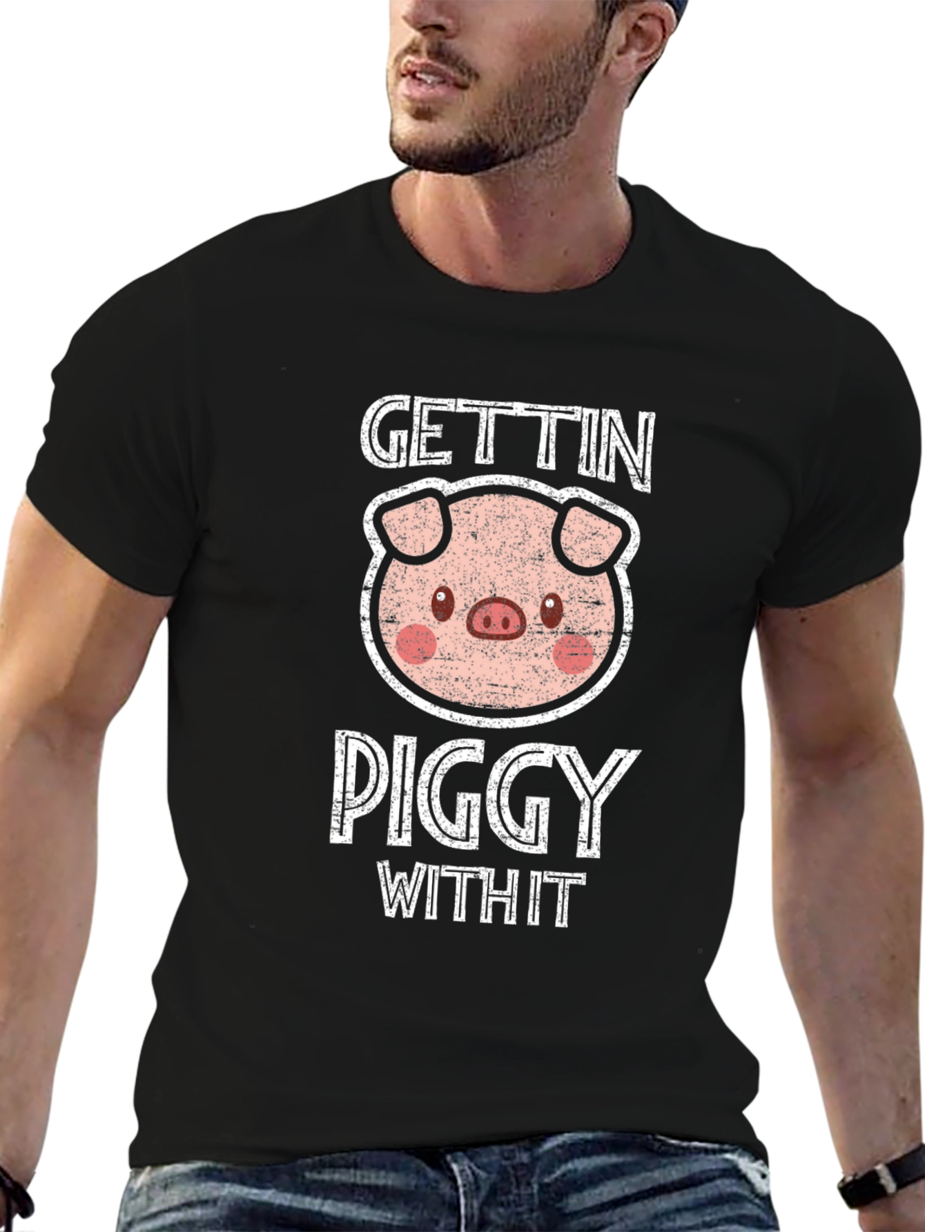 Gettin Piggy With It Graphic T-Shirt