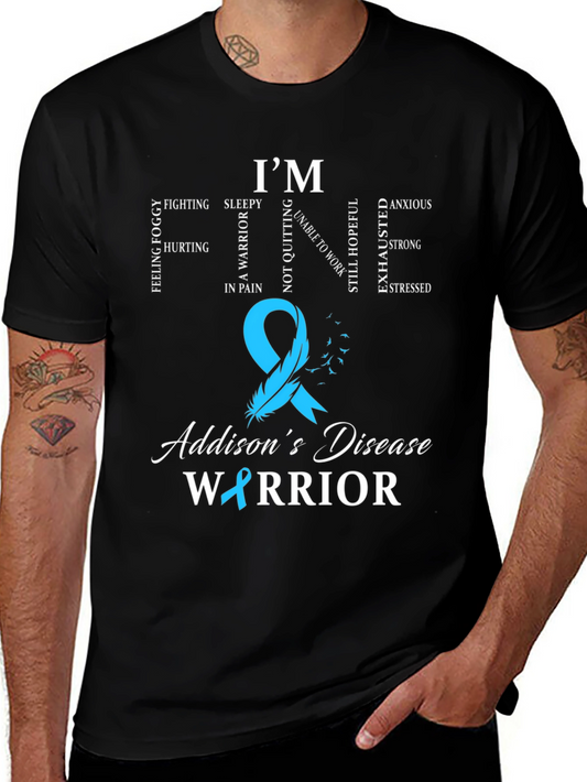 Addisons Disease Warrior T-Shirt - Teal Ribbon Awareness