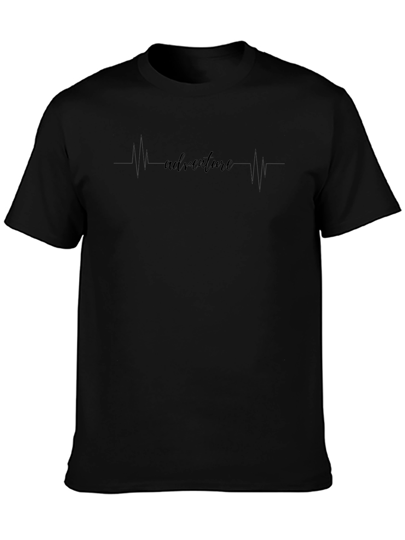 Adventure Heartbeat Tee - Black Graphic T-Shirt