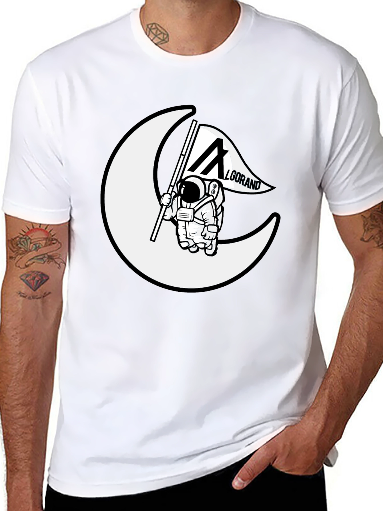 Algorand Astronaut T-Shirt - Black Cotton Tee