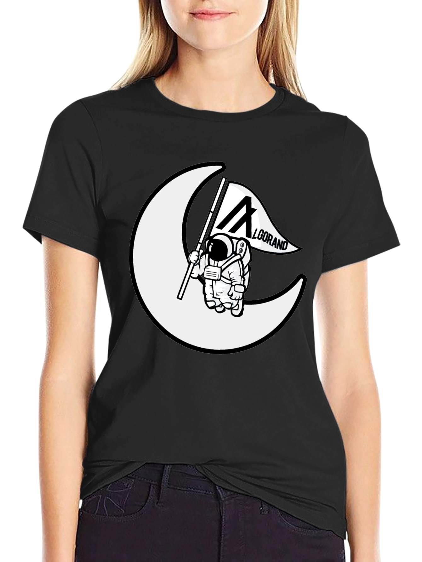 Algorand Astronaut T-Shirt - Black Cotton Tee