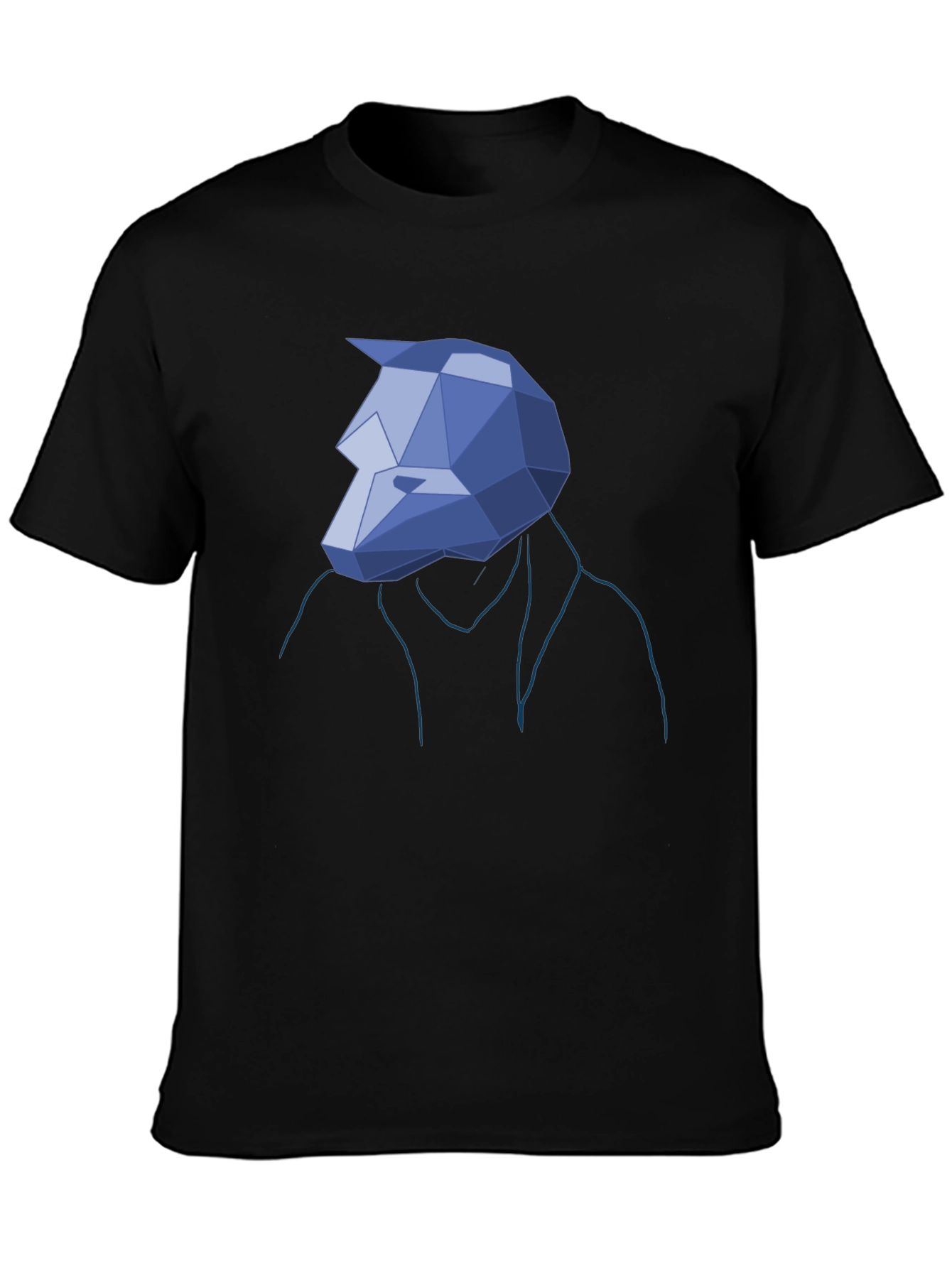 Geometric Wolf Head Tee - Unique Graphic T-Shirt