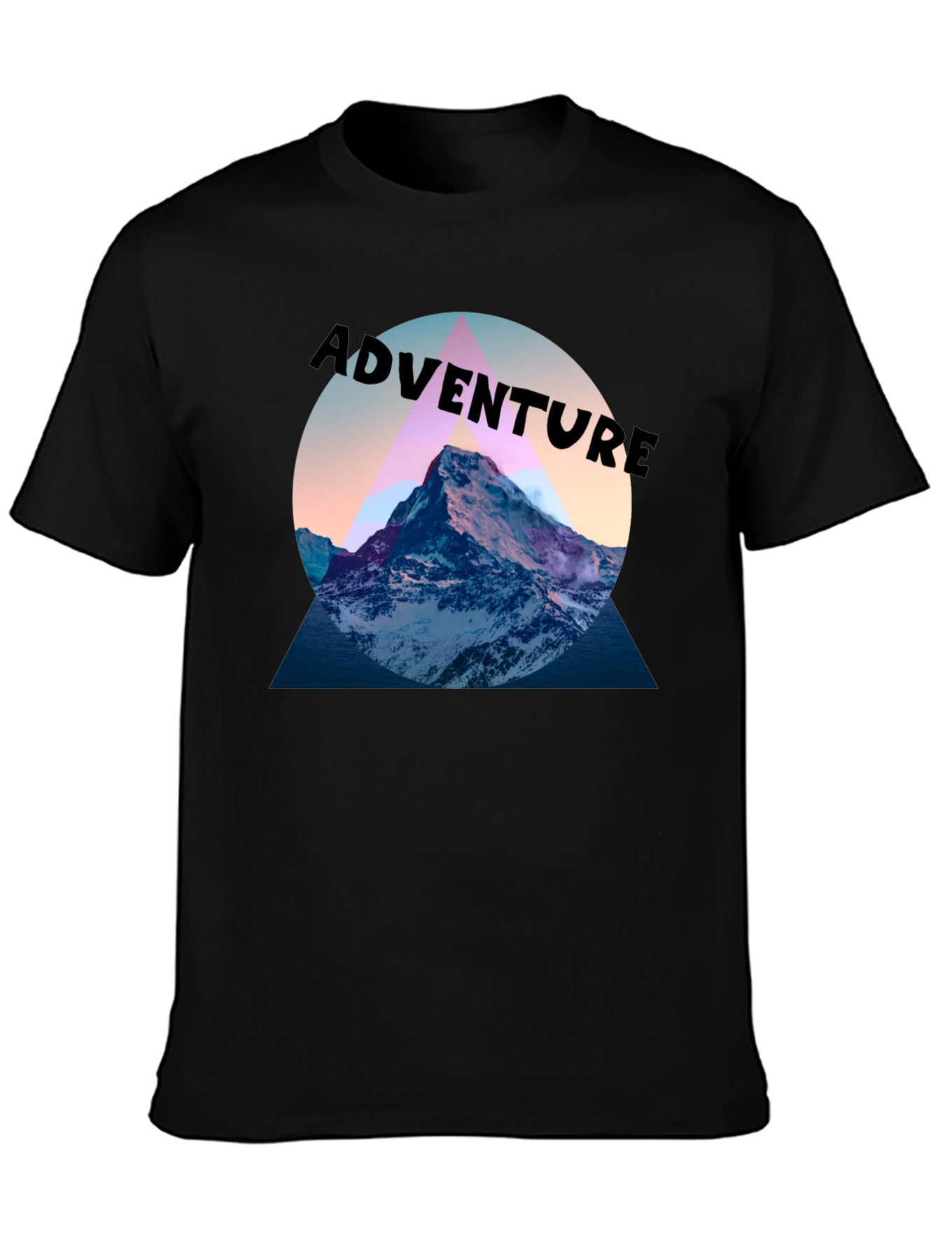 Adventure Mountain Graphic Tee - Black